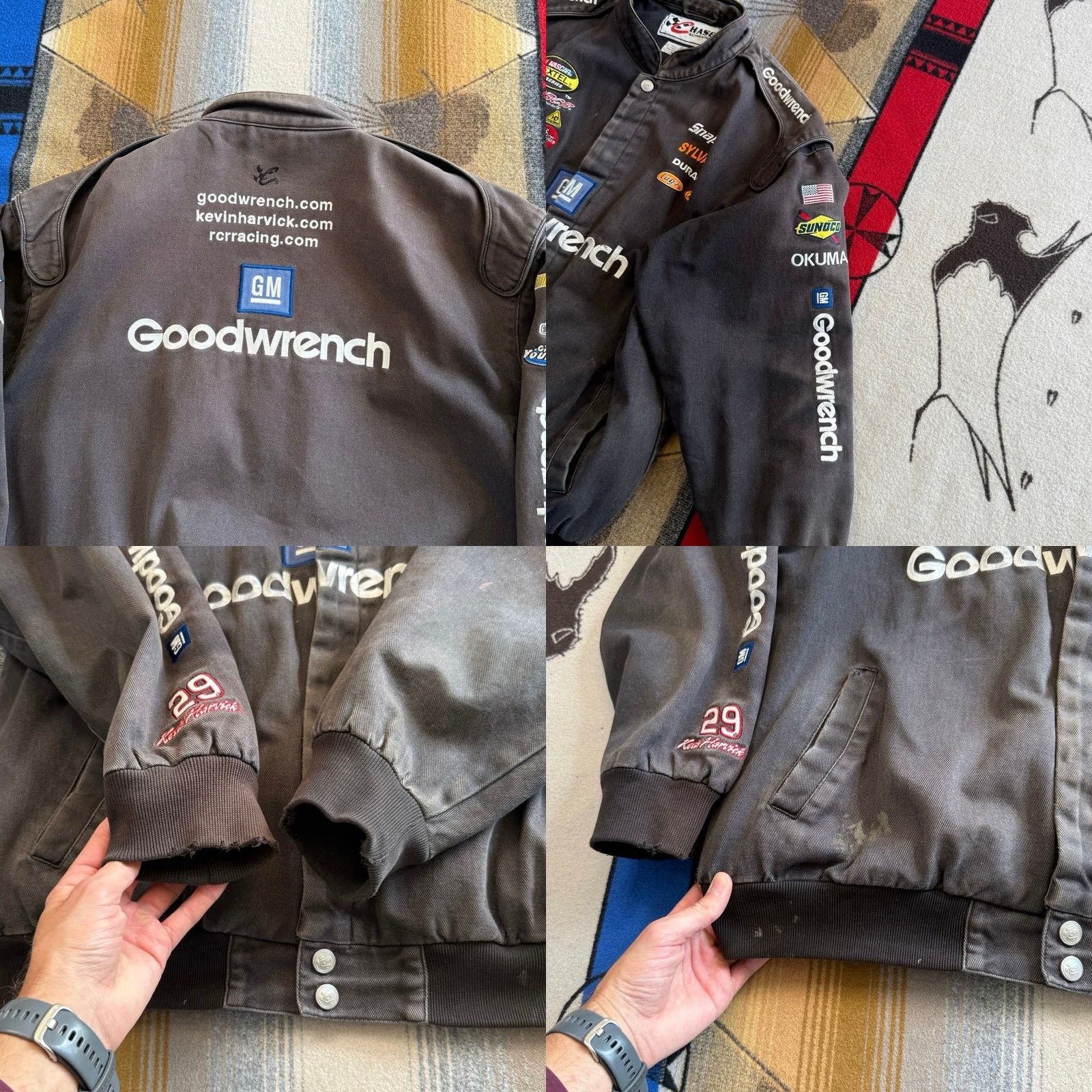 Chase Authentics VINTAGE Kevin Harvick #29 Goodwrench NASCAR Jacket Men’s XL Embroidered Chase Brown Size US XL / EU 56 / 4 - 8 Thumbnail