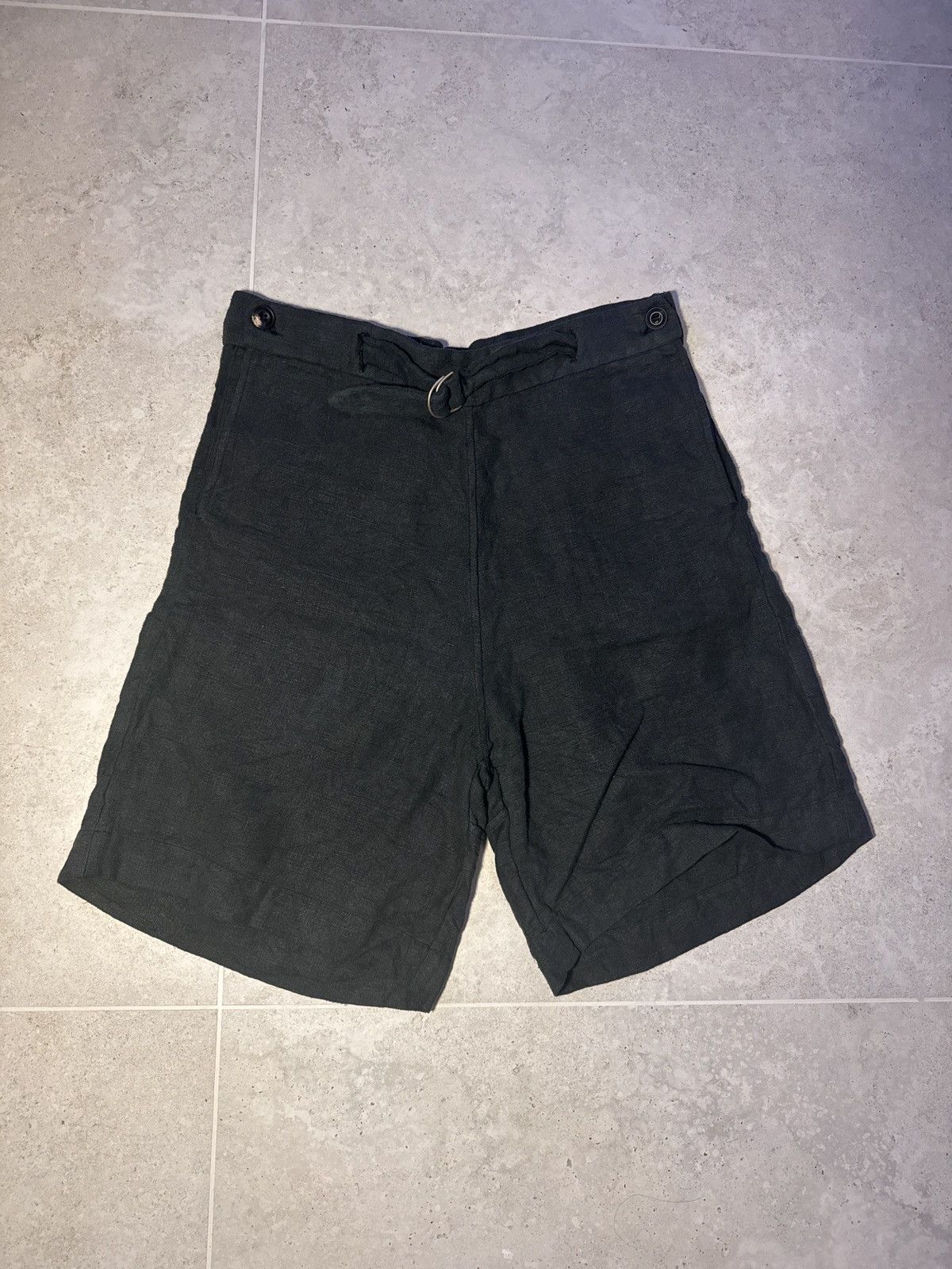 John Alexander Skelton Navy CVII Antique linen shorts Size US 33 - 1 Thumbnail