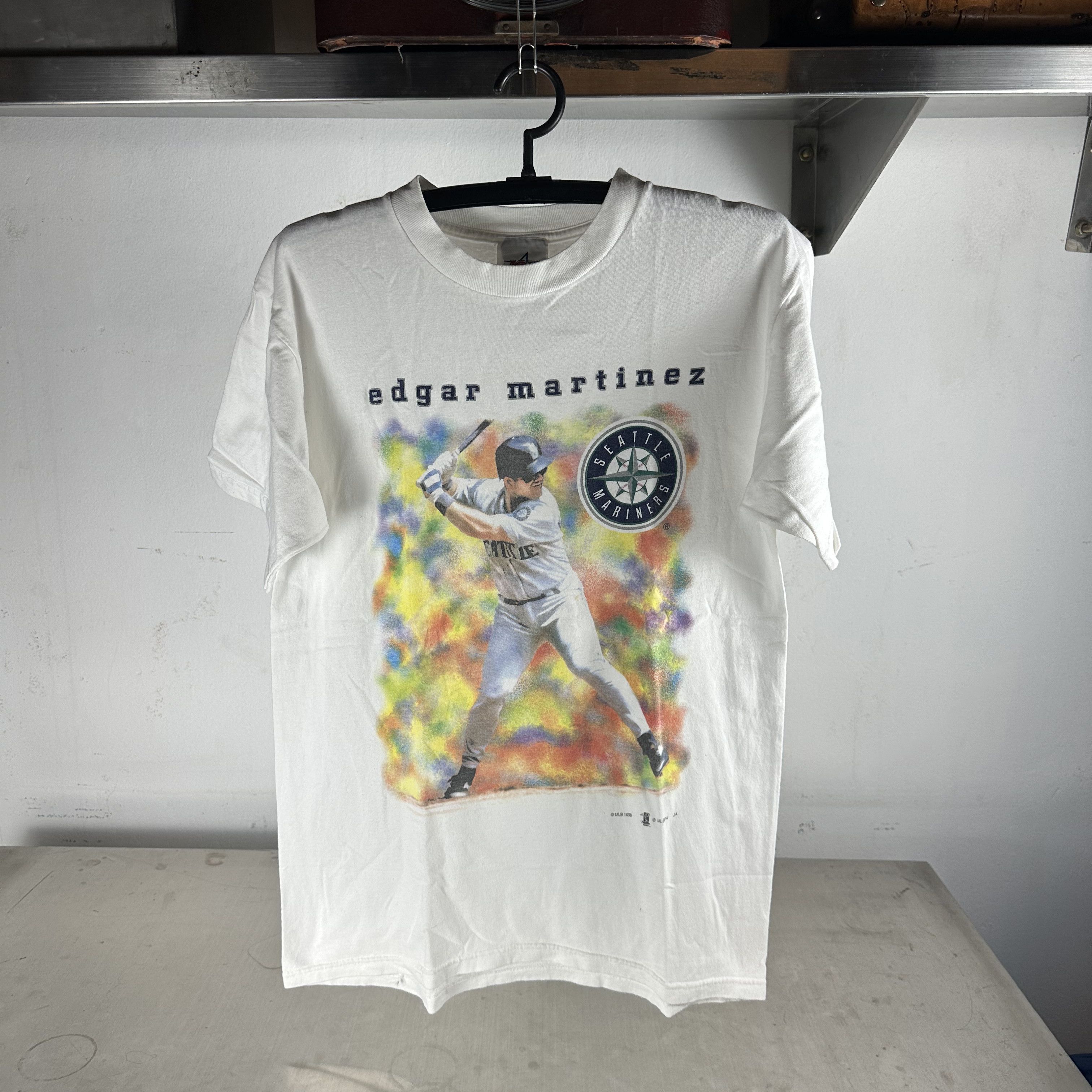 Vintage 1998 Edgar Martinez Seattle Mariners MLB Graphic T-shirt Size US M / EU 48-50 / 2 - 1 Thumbnail