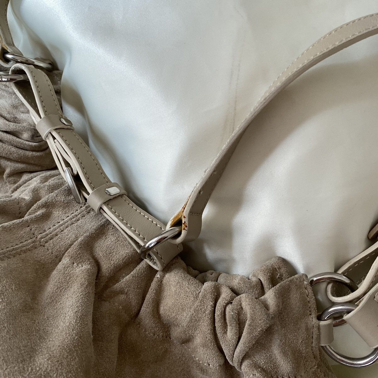 Vintage Vintage beige side shoulder bag Size ONE SIZE - 7 Thumbnail