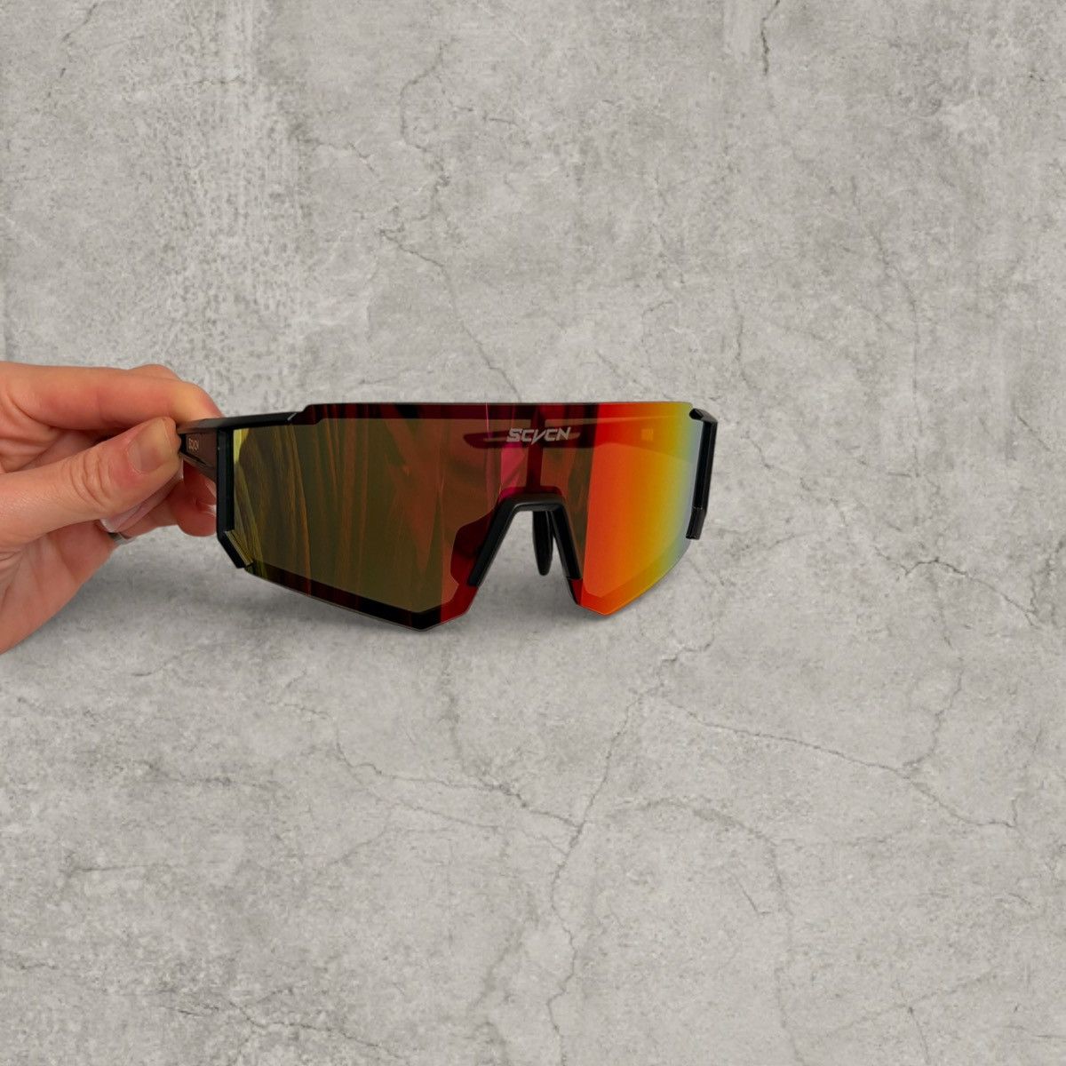 Japanese Brand Insane UV400 sport sunglasses, orange/red lenses. One size. Size ONE SIZE - 5 Thumbnail