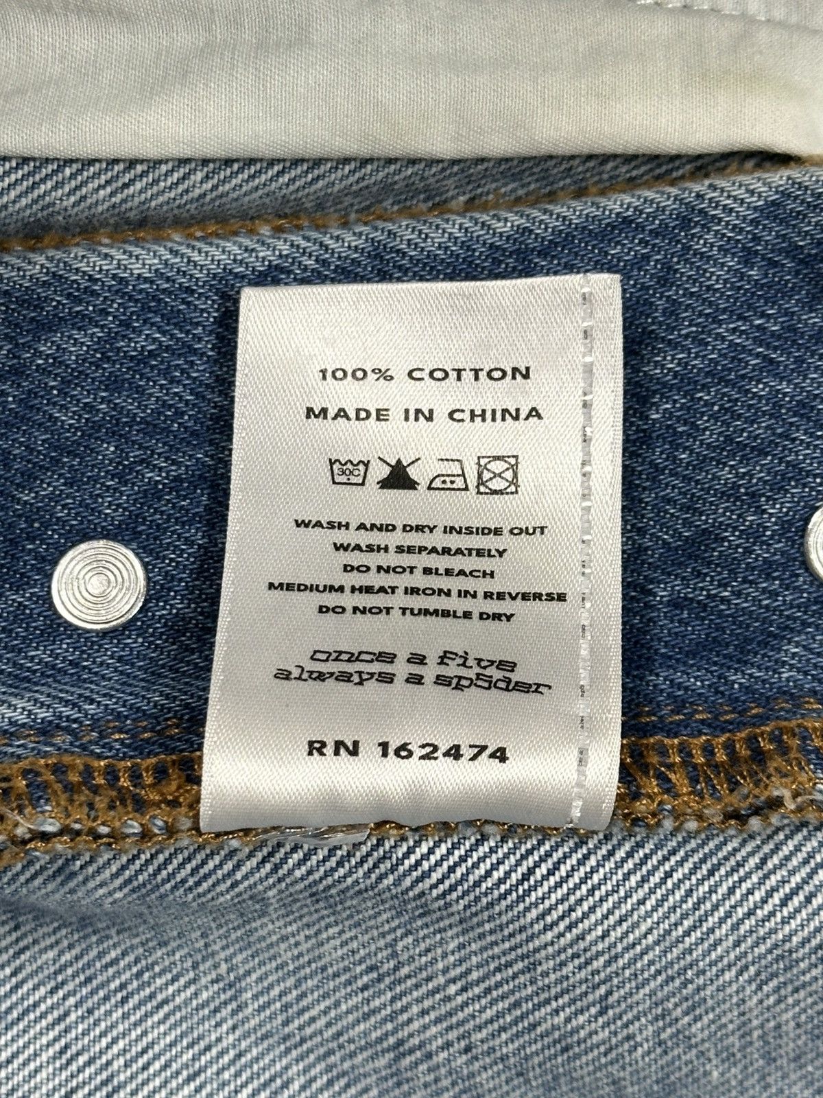 Sp5der Sp5der Beluga Light Blue Wash Denim Jeans Size US 30 / EU 46 - 12 Thumbnail