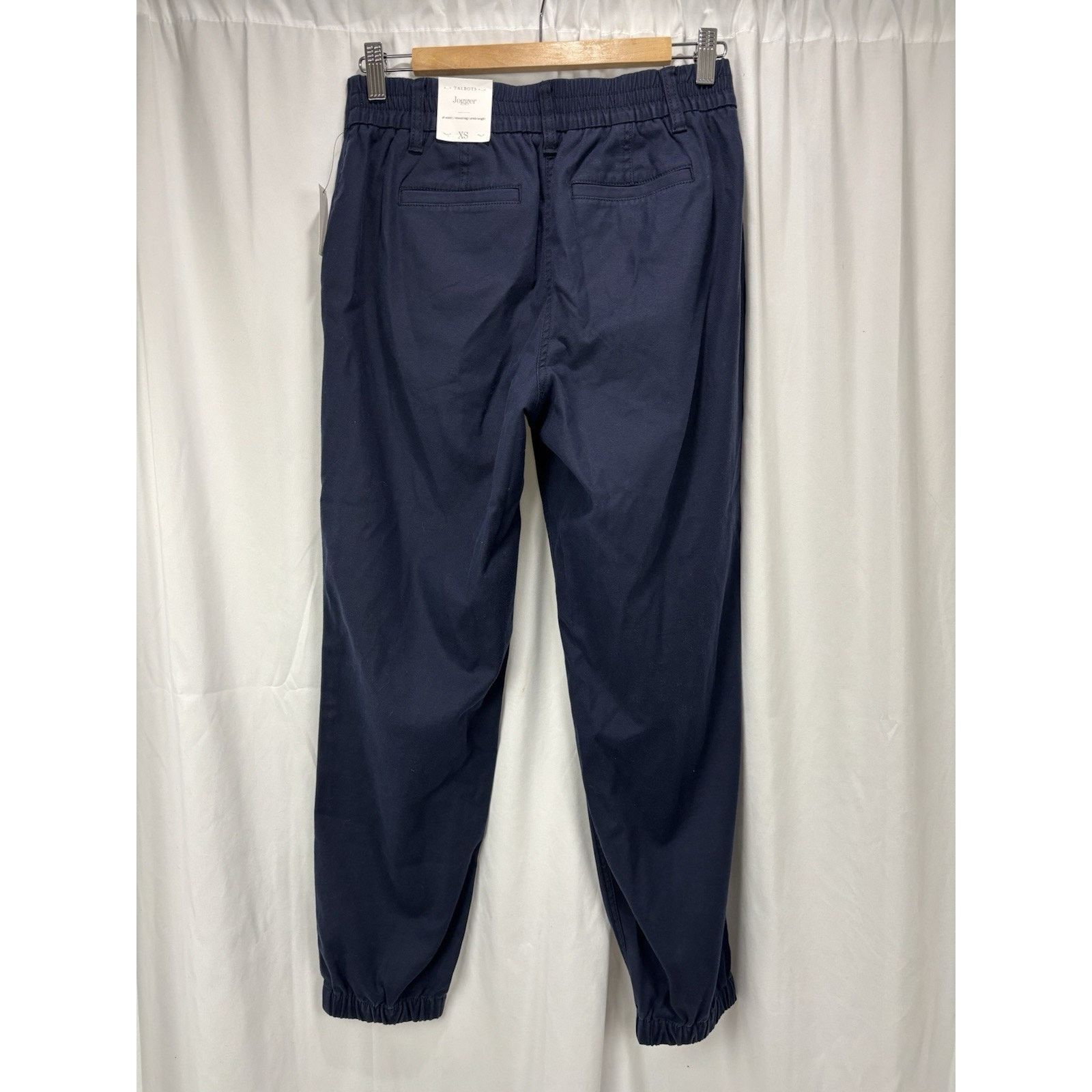 Robert Talbott Talbots Joggers Dress Pants XS Blue Pockets Stretch Ankle Size 28" / US 6 / IT 42 - 2 Thumbnail