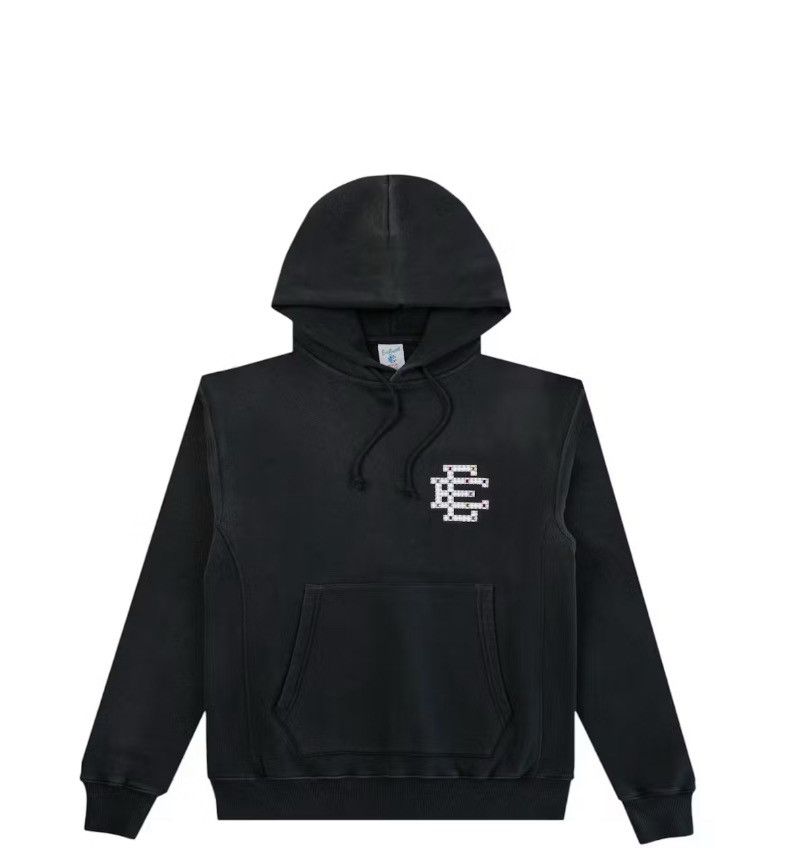 Eric Emanuel black studded hoodie extra large