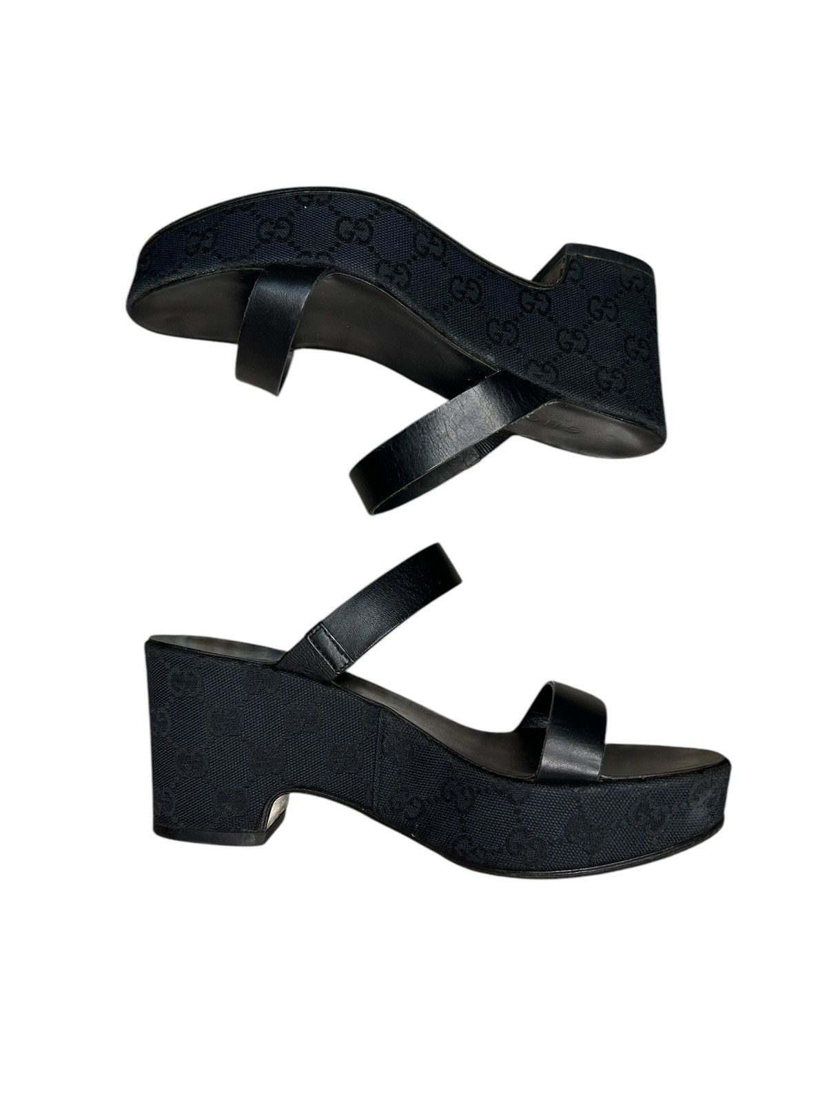 Gucci × Tom Ford Monogram Platform Sandals Size US 5.5 / IT 35.5 - 4 Thumbnail