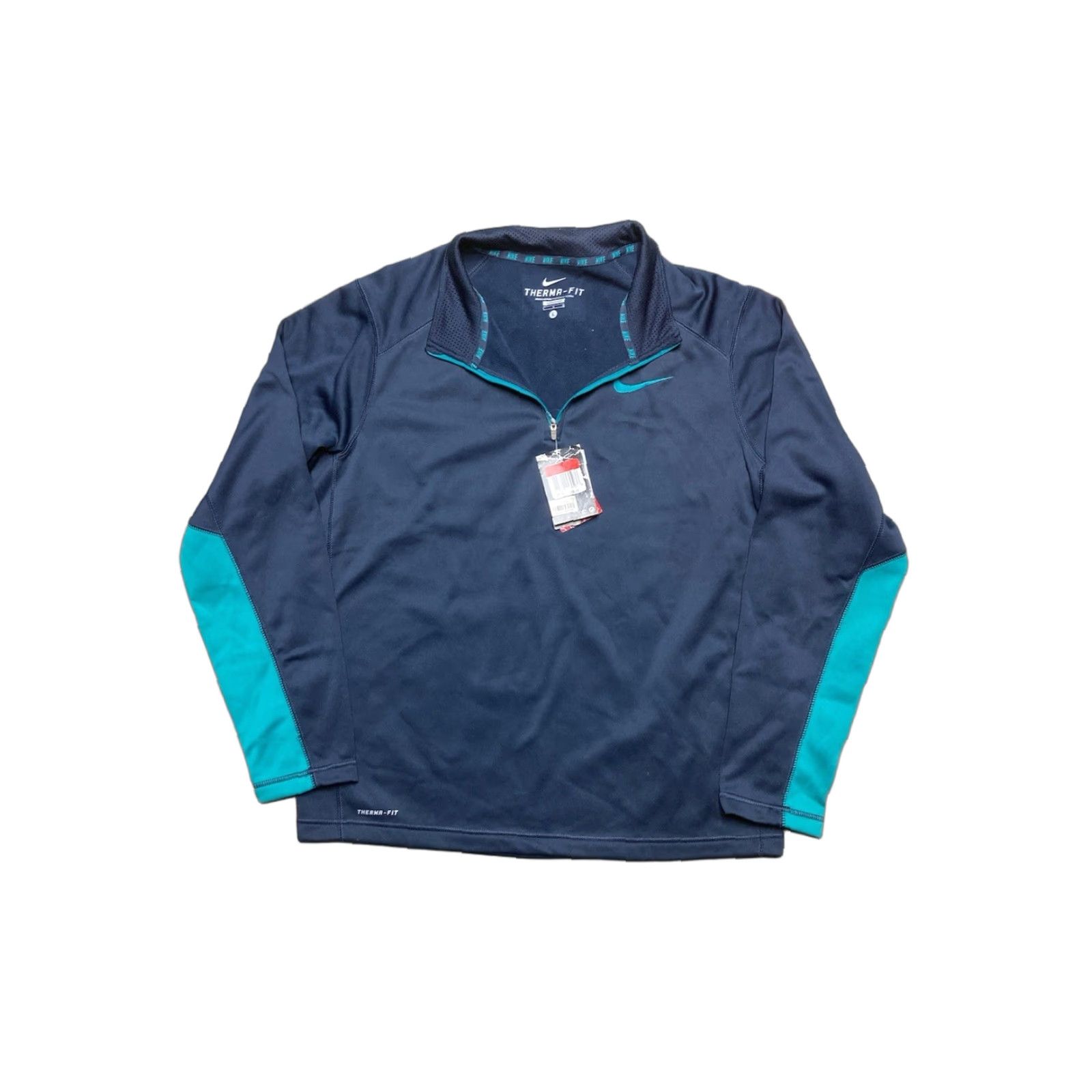 Nike Nike Therma 1/4 Zip Long Sleeve Jacket Pullover Sweatshirt Blue Large Men Size US L / EU 52-54 / 3 - 1 Thumbnail