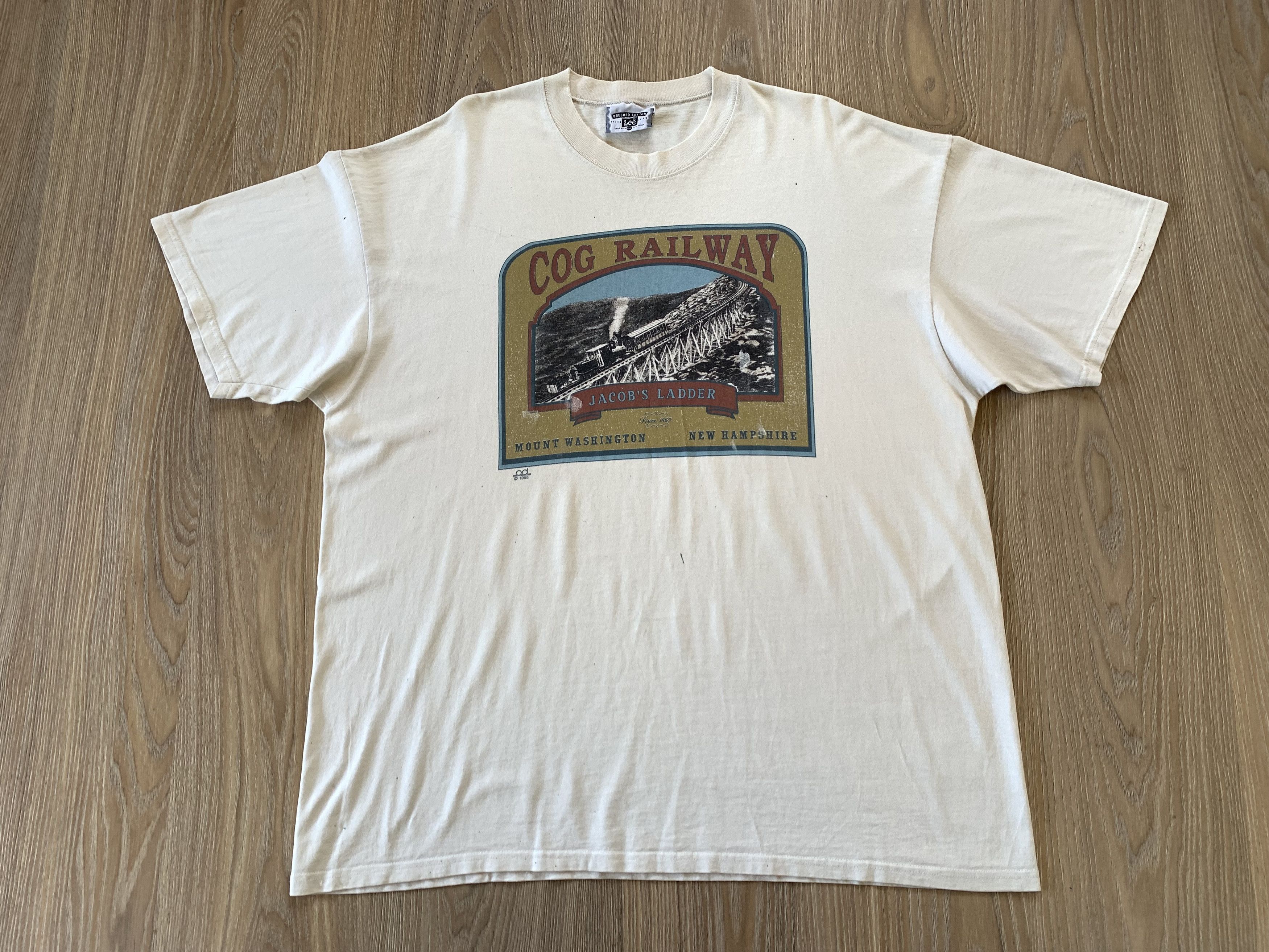 Lee Vintage Lee Cog Railway 1995 T-Shirt Size US XXL / EU 58 / 5 - 2 Thumbnail