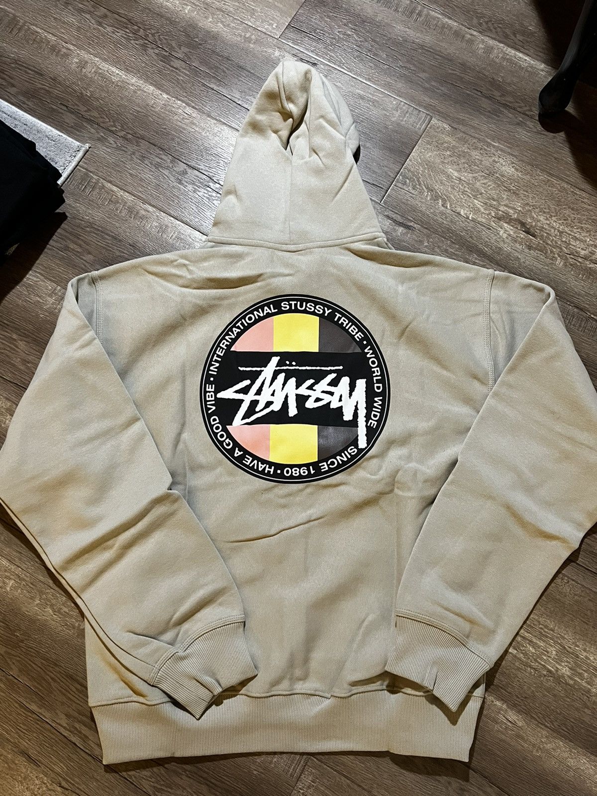 Image of Stussy Stüssy Classic Dot Pigment Dyed Zip U Hoodie in Brown, Men's (Size 2XL)