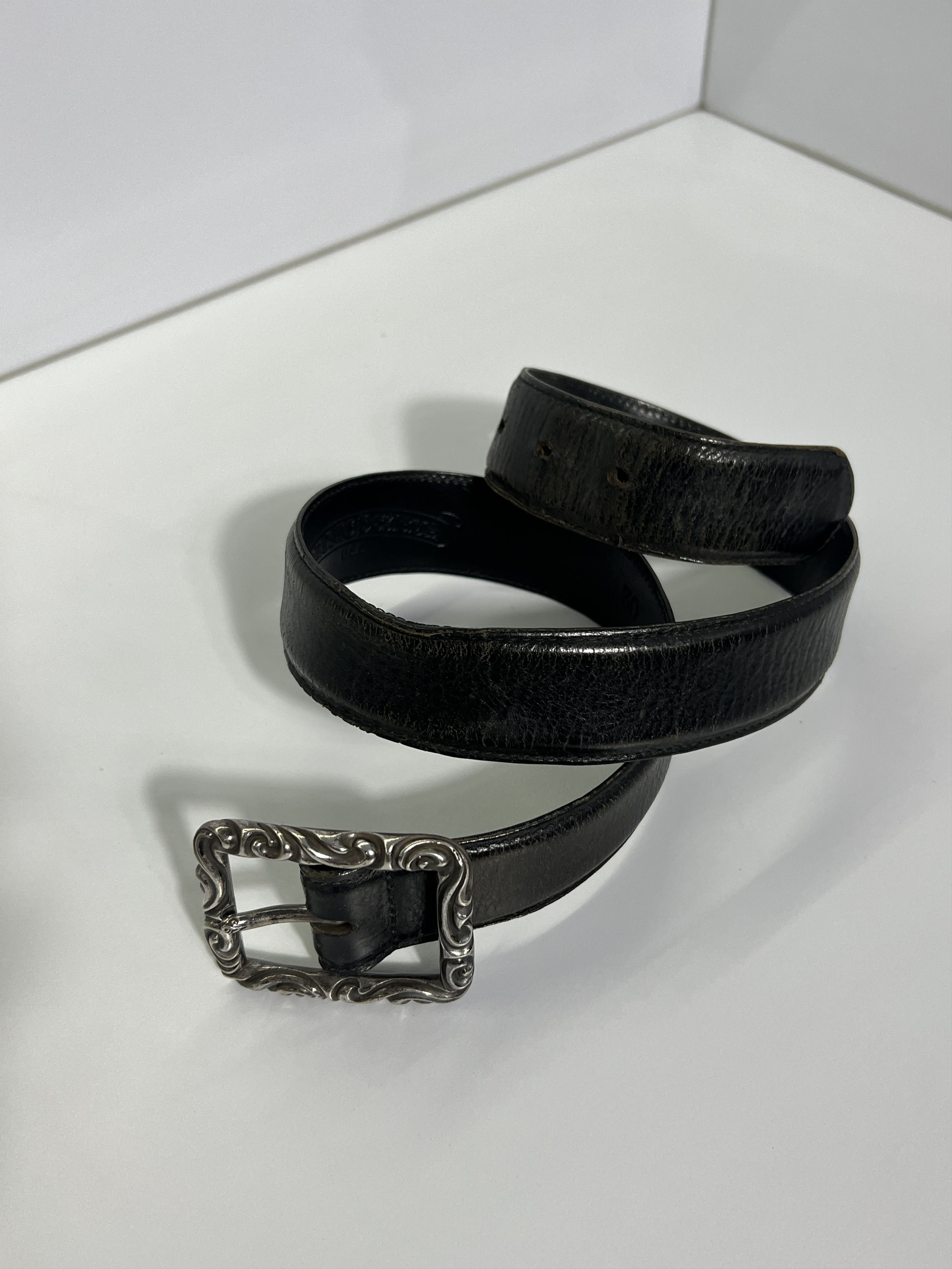 Chrome Hearts Chrome Hearts Leather Belt Size 30 Silver Buckle Size 30 - 3 Thumbnail