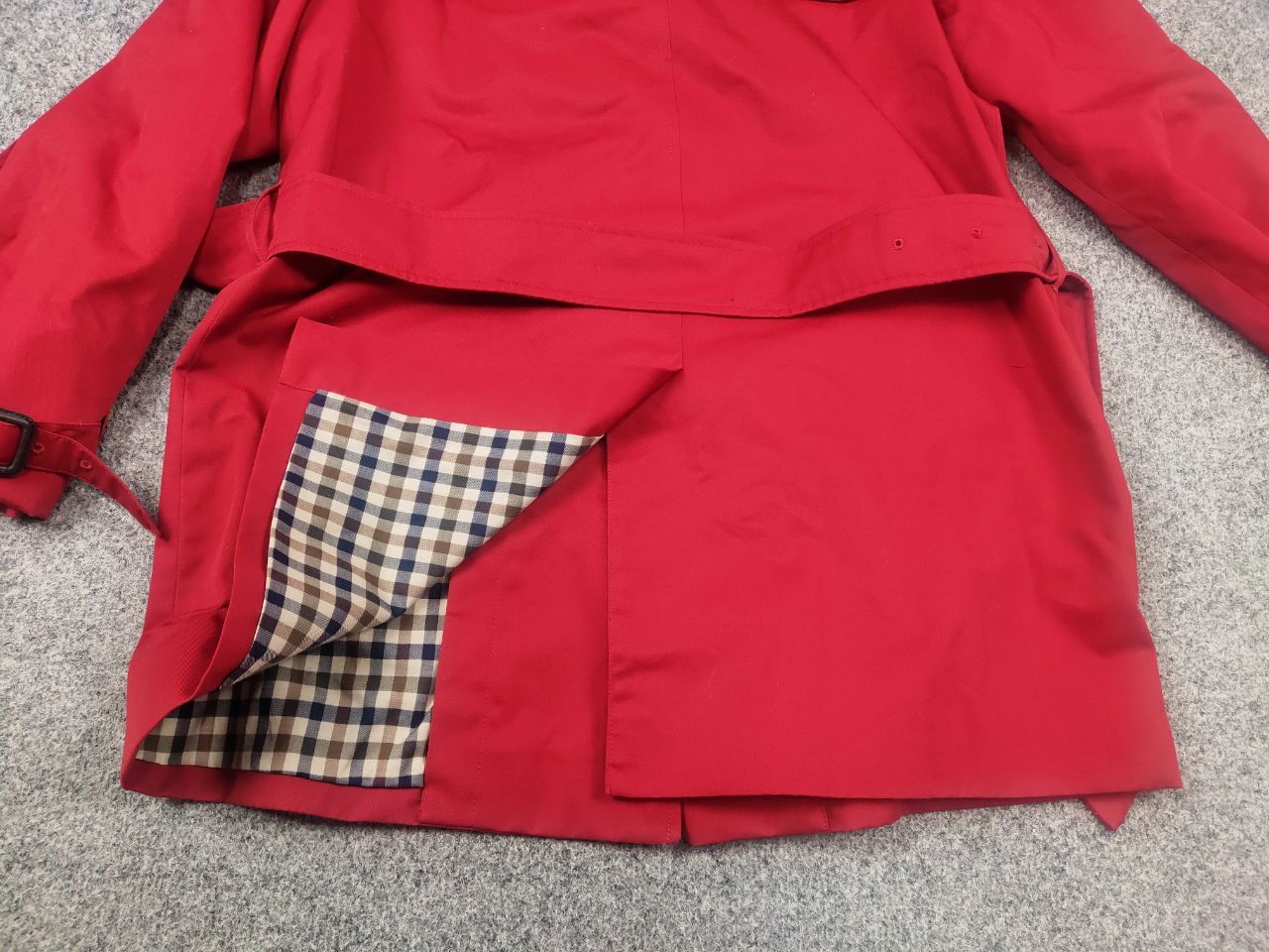 Aquascutum Aquascutum crafted England red Trench coat Jacket lining Size L / US 10 / IT 46 - 13 Thumbnail
