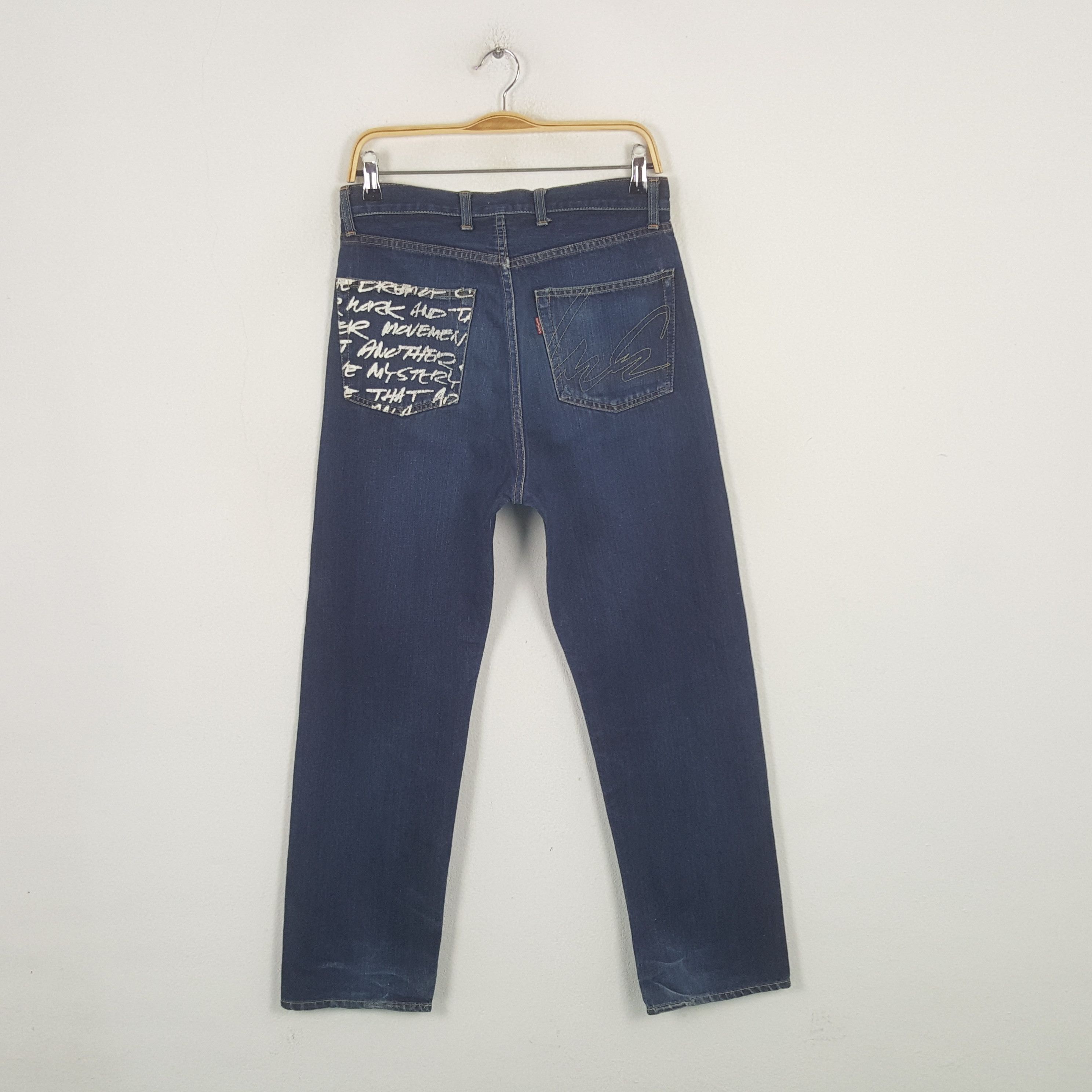 Futura Vintage Futura Japanese Brand Pocket Art Denim Jeans RR14 Size US 30 / EU 46 - 1 Thumbnail