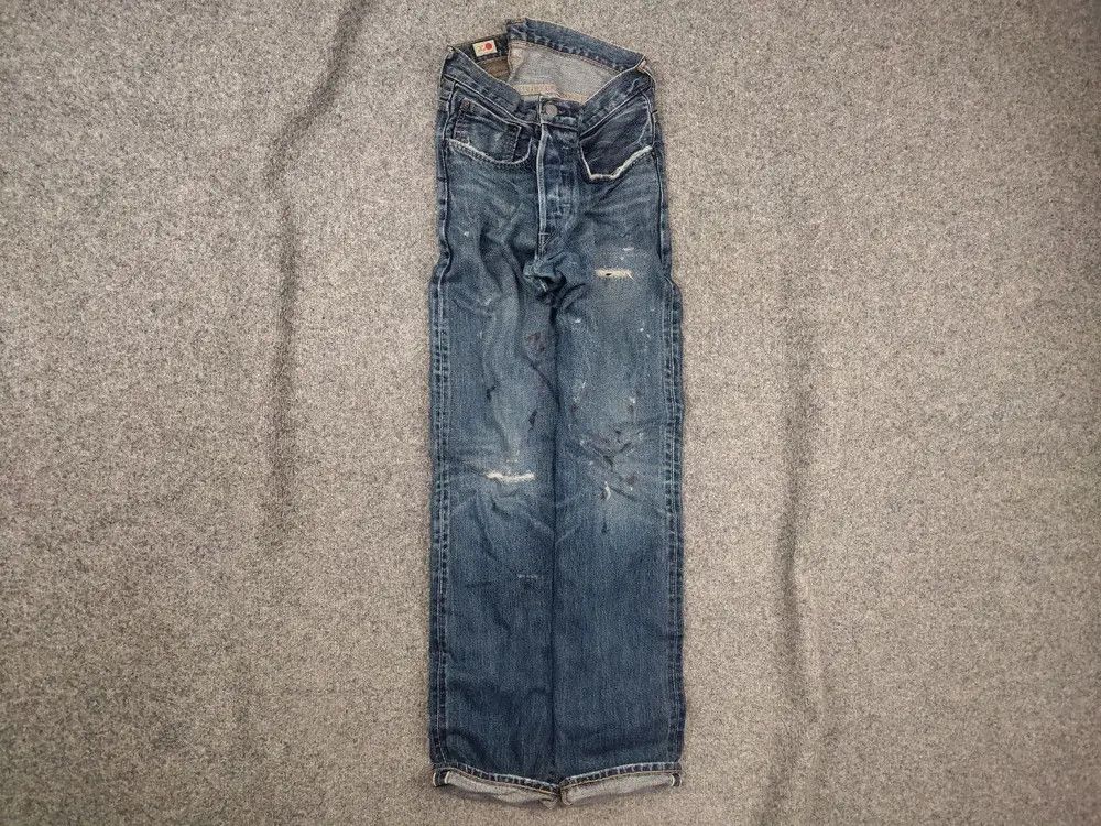 Edwin Vintage 90's Edwin Japan Selvedge paint denim Jeans Ed33m Size US 33 - 1 Thumbnail