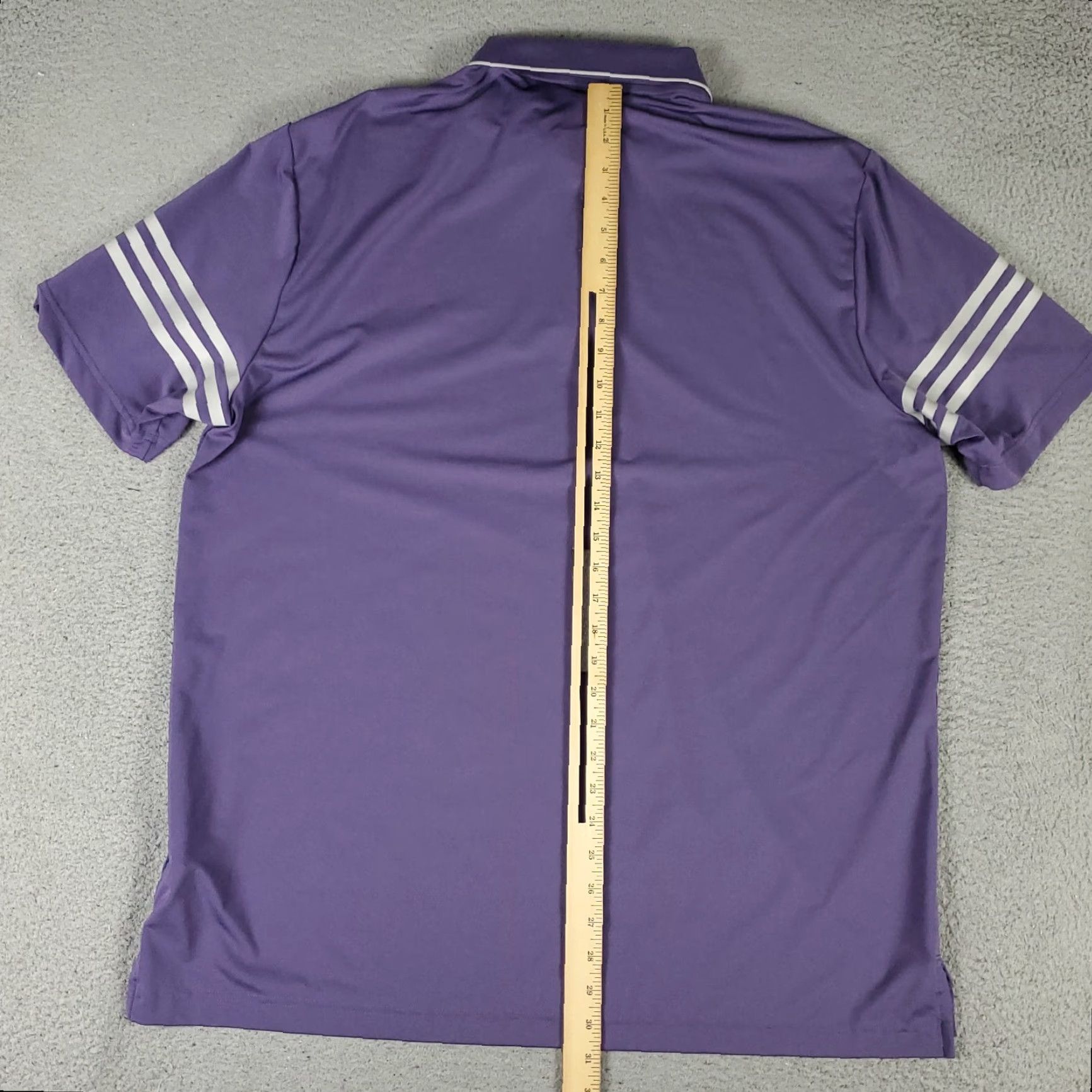 Adidas Adidas Polo Shirt Mens Size XL Purple Casual Golf Short Sleeve Size US XL / EU 56 / 4 - 3 Thumbnail