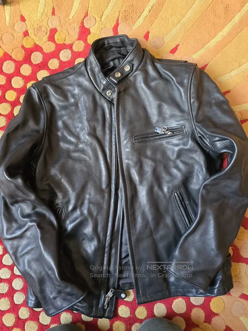 Schott Schott Classic motorcycle leather jacket stand-up collar l Size US XS / EU 42 / 0 - 2 Thumbnail