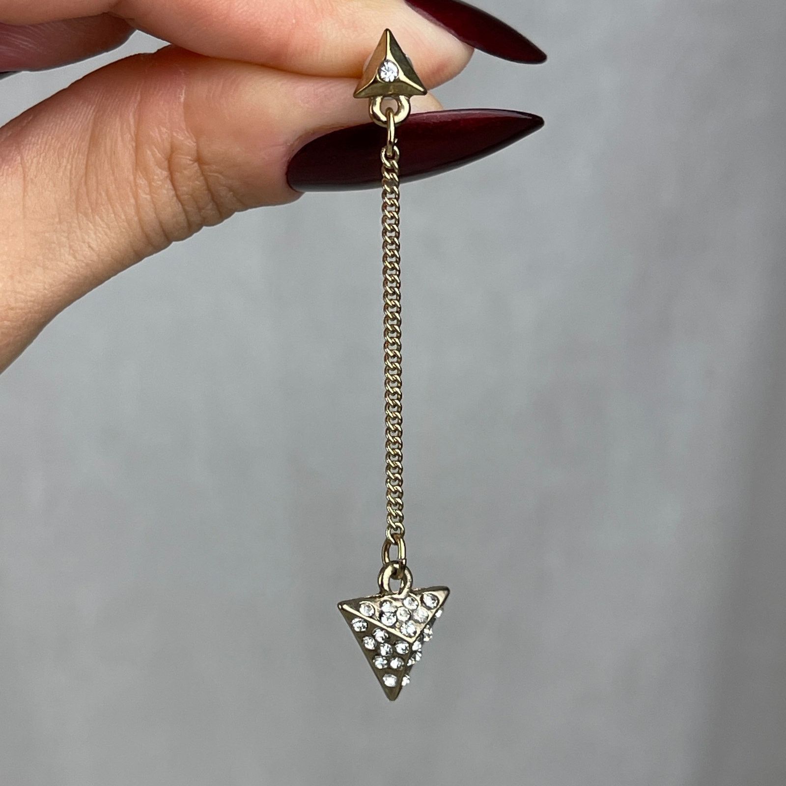 Other Dainty Gold Tone Rhinestone Arrow Dangle Earrings Festival Size ONE SIZE - 20 Thumbnail