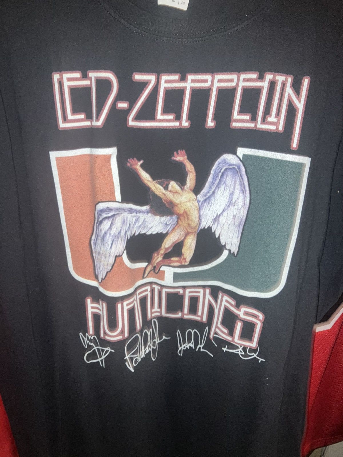 Gildan Vintage Led Zeppelin miami hurricanes graphic logo Shirt XL Size US XL / EU 56 / 4 - 2 Thumbnail