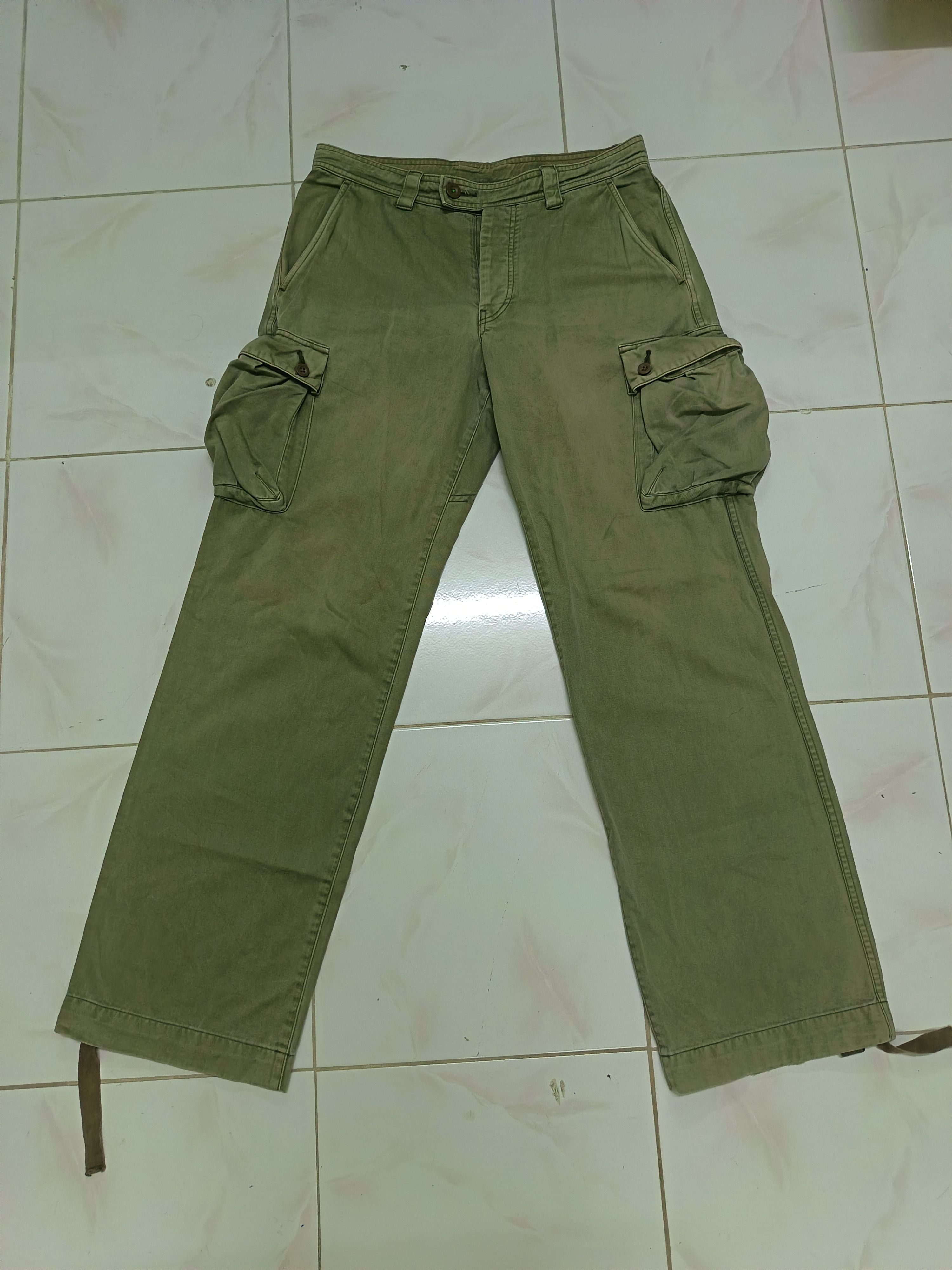 Margaret Howell MHL MARGARET HOWELL OLIVE CARGO TROUSER PANTS Size US 32 / EU 48 - 1 Thumbnail