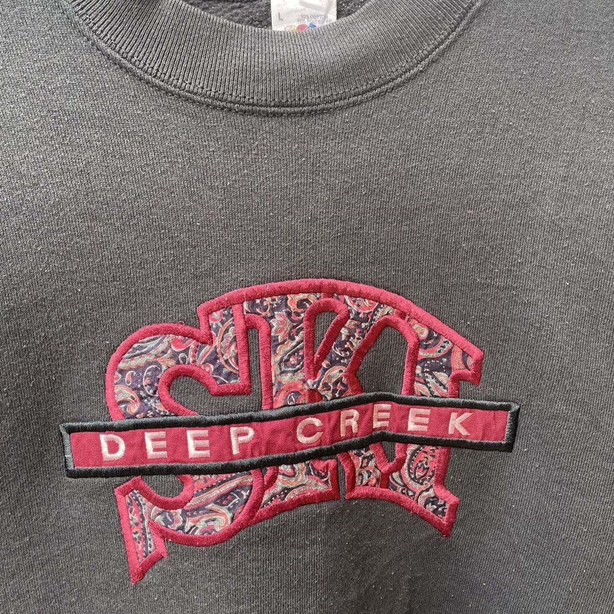 Fruit Of The Loom 🔥Vintage 90s Deep Creek Ski Embroidered Logo Sweatshirts Size US S / EU 44-46 / 1 - 6 Thumbnail