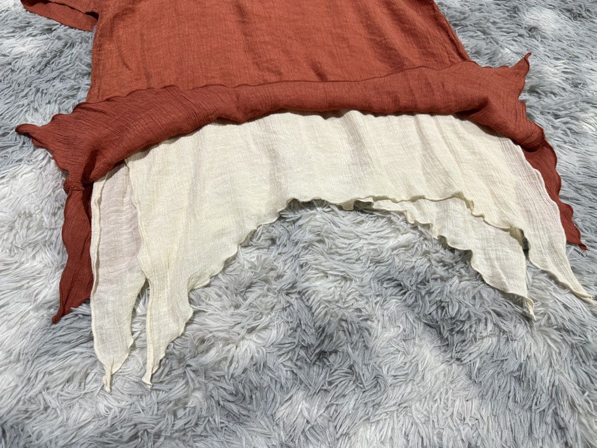 Japanese Brand 🔥Japanese Asymmetrical Double Layered Rayon Shirt Size US L / EU 52-54 / 3 - 4 Thumbnail