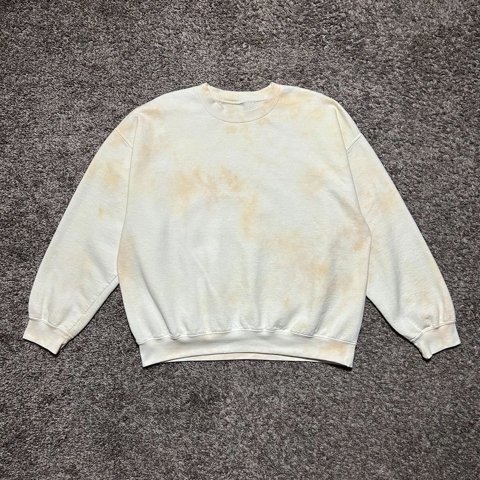 Vintage Vintage Thrashed Crewneck Sweatshirt Plain White 90s y2k Size US L / EU 52-54 / 3 - 11 Thumbnail
