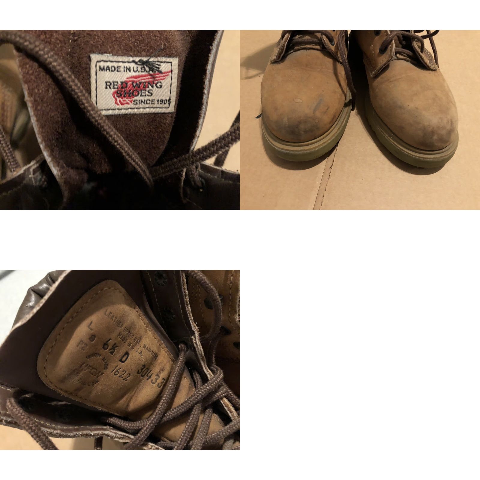 Vintage VINTAGE Red Wing 1622 Boots Leather Lace Up Work Boots Brown US 6.5 D Men USA Leather Solid Outdoor Casual Size US 7 / EU 40 - 8 Thumbnail