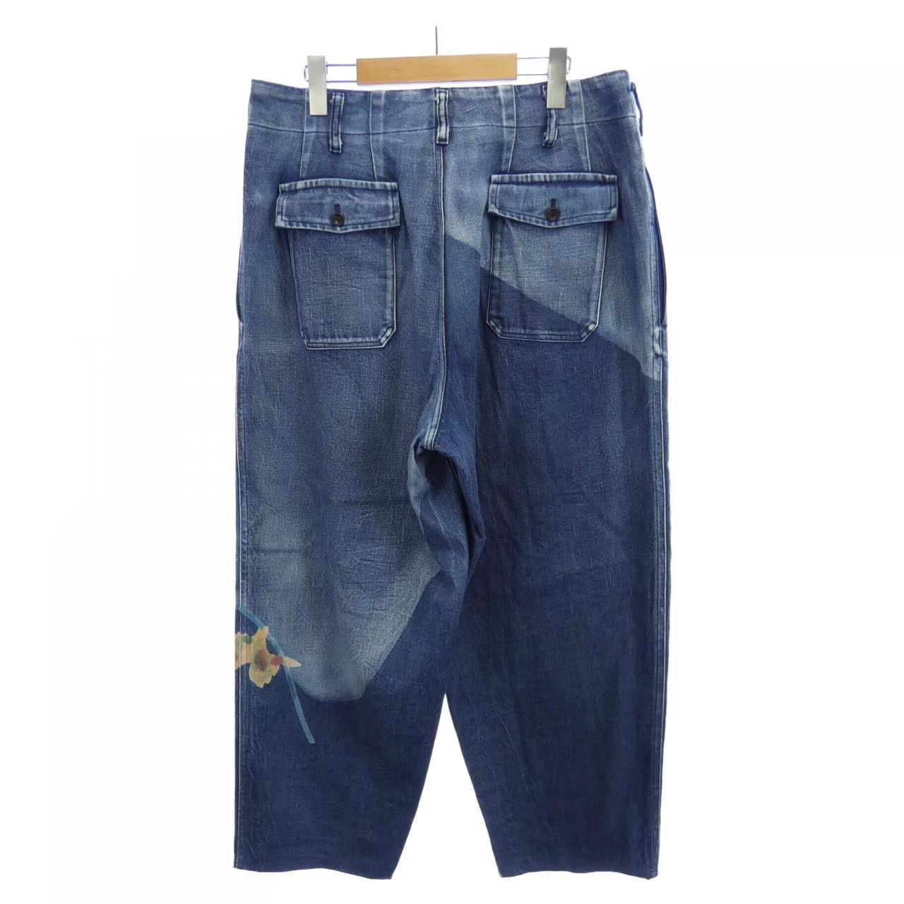 Yohji Yamamoto Yohji Yamamoto Pour Homme cotton print denim Size US 36 / EU 52 - 2 Thumbnail