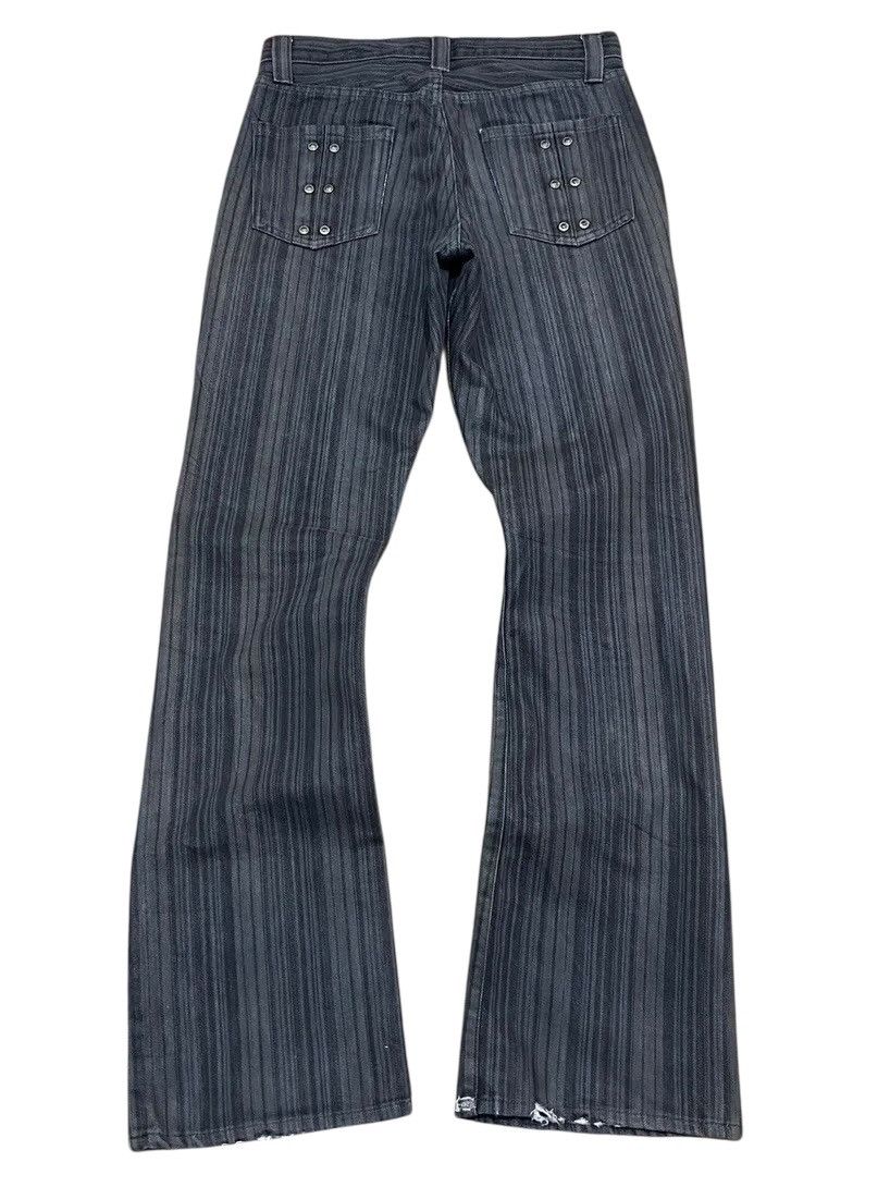 semanticdesign Semantic Design Denim Striped Flared Pants Size US 29 - 1 Thumbnail