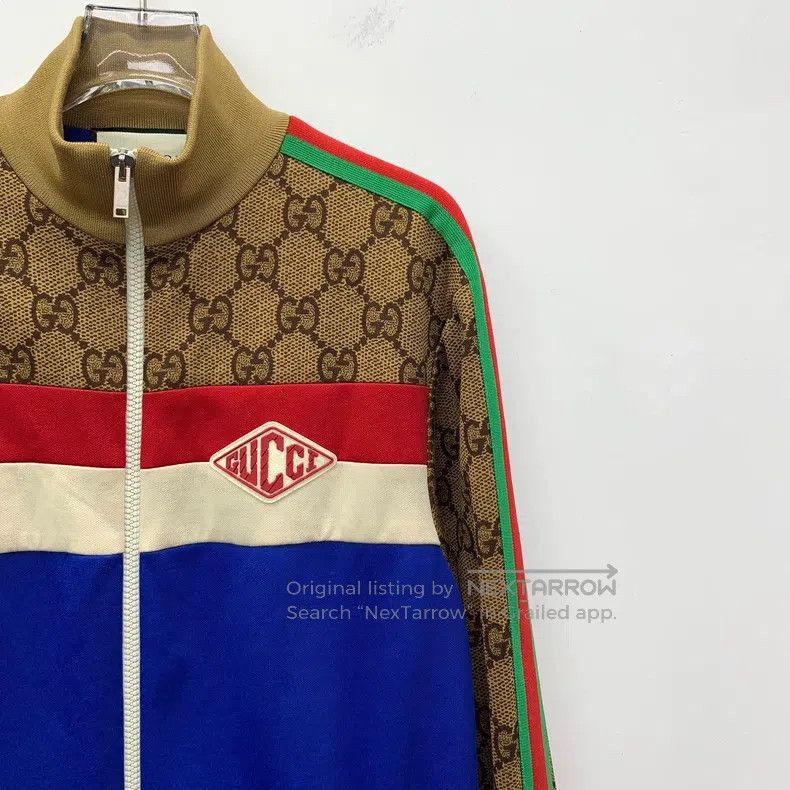 Gucci Gucci Colour block logo jacquad striped zipper zipper long Size US M / EU 48-50 / 2 - 3 Thumbnail