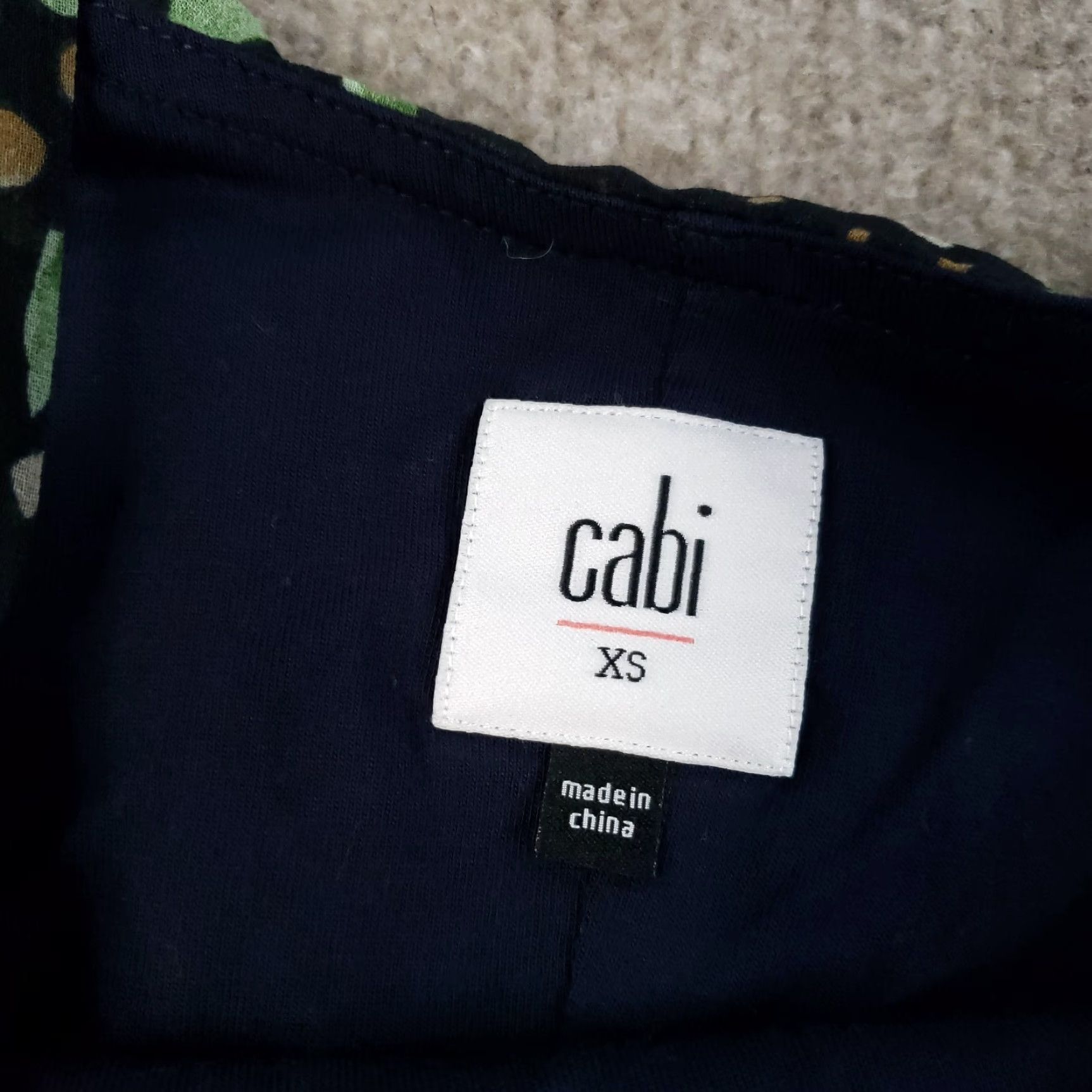 Vintage Cabi Top Tunic Womens XS Blue Lined Cold Shoulder Straps Floral Lightweight Size XS / US 0-2 / IT 36-38 - 5 Thumbnail