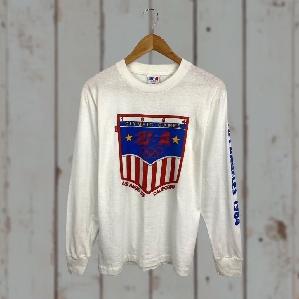 Levi's VINTAGE Levi’s Long Sleeve Shirt Mens M White California 1984 Los Angeles Olympic Games Nike Size US M / EU 48-50 / 2 - 1 Thumbnail