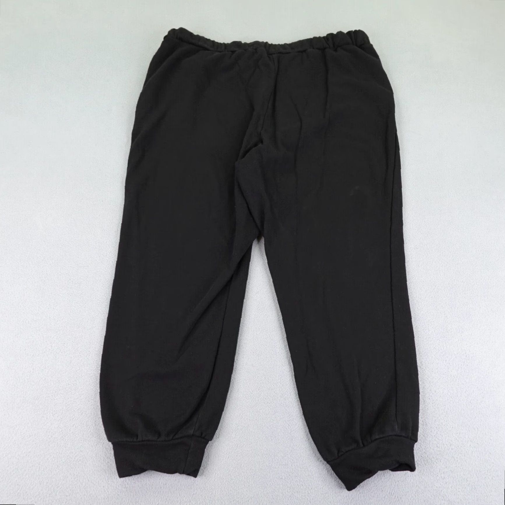 Juicy Couture VINTAGE Juicy Couture Pants Women's 2X Black Jogger Sweatpants Tapered Drawstring Pockets Knit Cotton Logo 90s Mens/Womens Size 37" - 5 Thumbnail