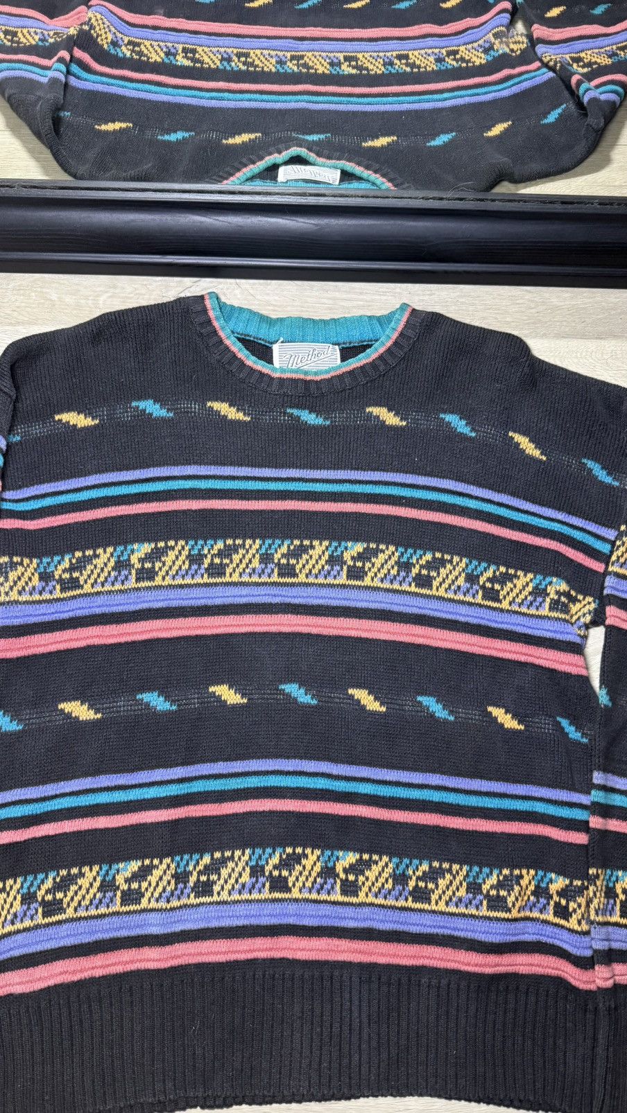 Coogi Vintage 1990s Method Coogi Styled Cardigan Sweater Size US L / EU 52-54 / 3 - 3 Thumbnail