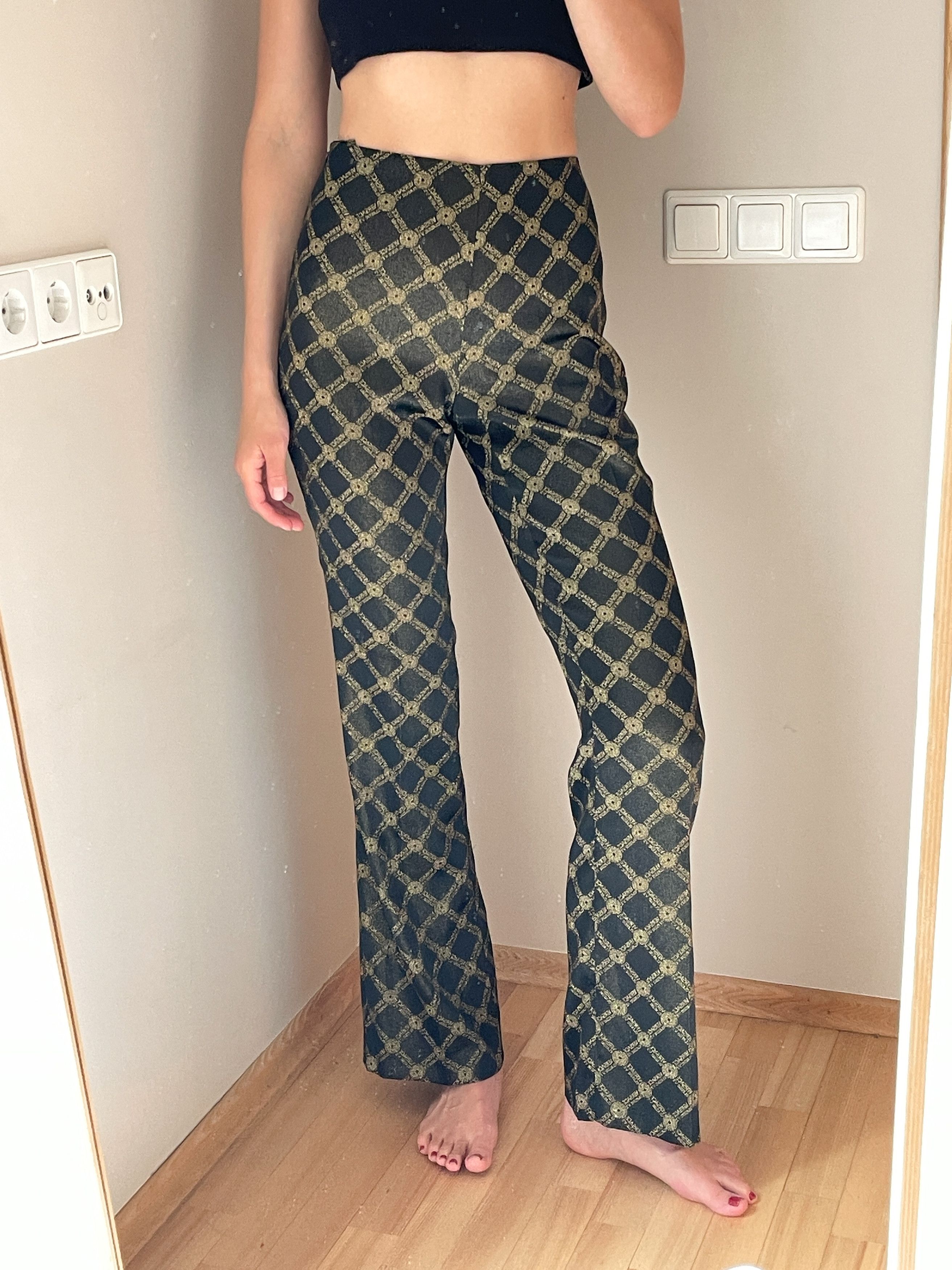 Versace black and gold pants Size 24" / US 00 / IT 34 - 7 Thumbnail