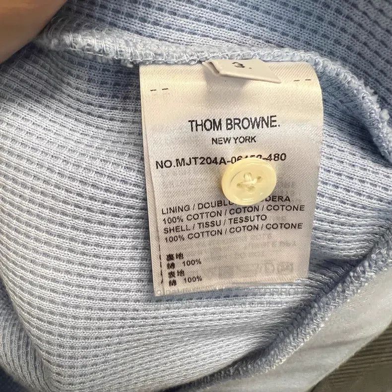 Thom Browne Thom Browne Waffle Blue Hooded Jacket Size US L / EU 52-54 / 3 - 4 Thumbnail