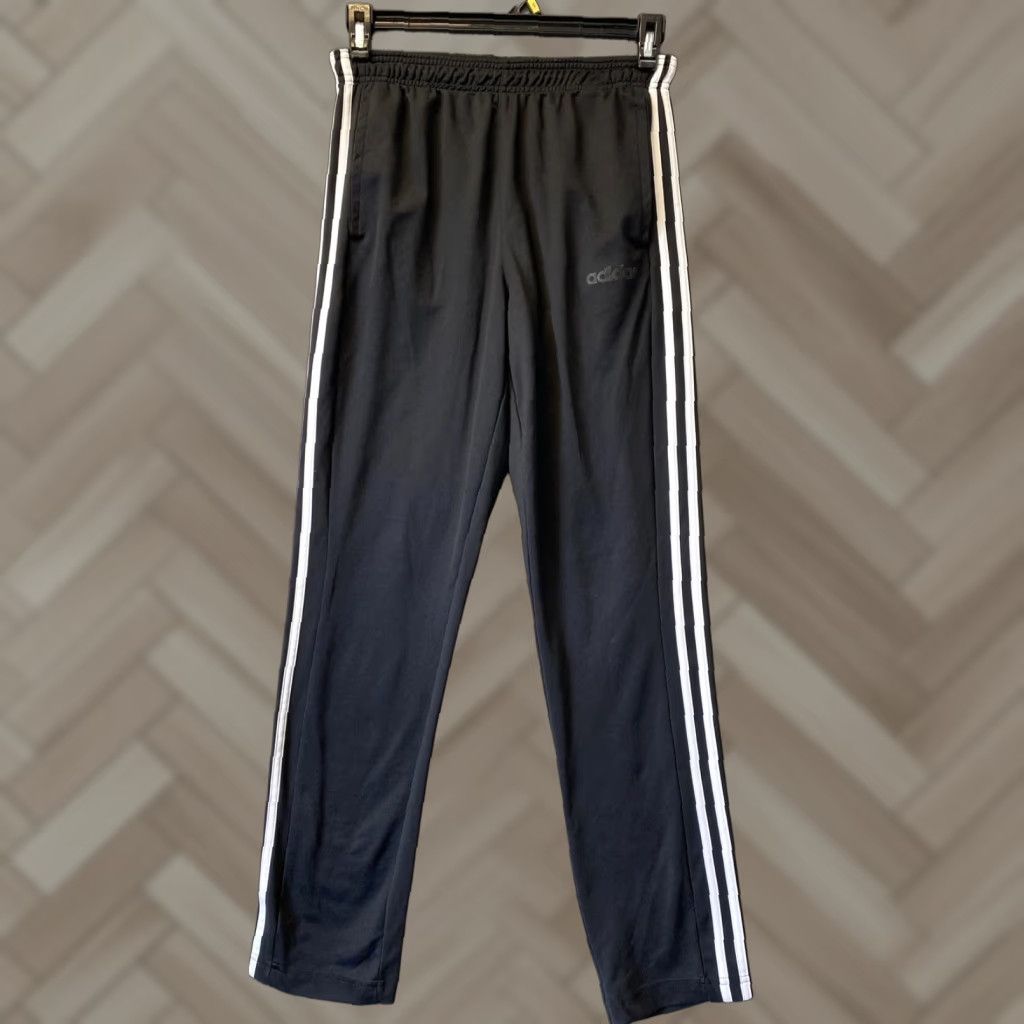 Adidas Adidas Pants Mens M Black White Logo Sweat Pants Casual 30X32 Running /44-65 Size US 31 - 1 Thumbnail