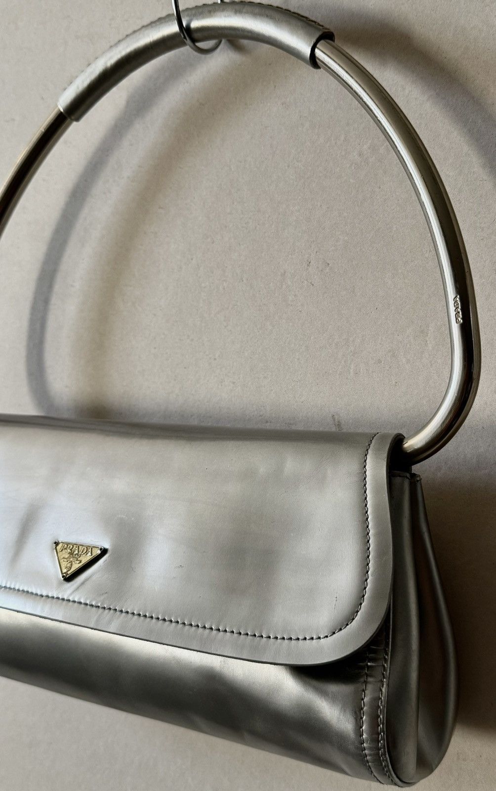 Prada Archive Prada - Miuccia - SS2003 - Silver Metal Swing Bag Size ONE SIZE - 3 Thumbnail