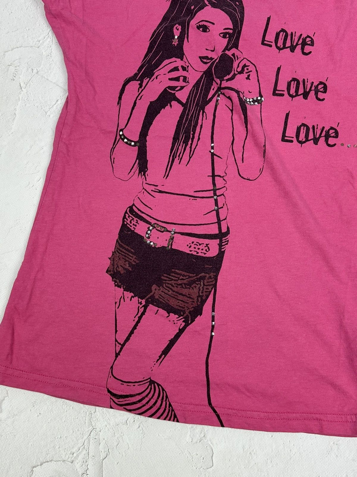 Japanese Brand × Vintage Vintage Printed Pink Short Sleeve Tee Size M / US 6-8 / IT 42-44 - 2 Thumbnail