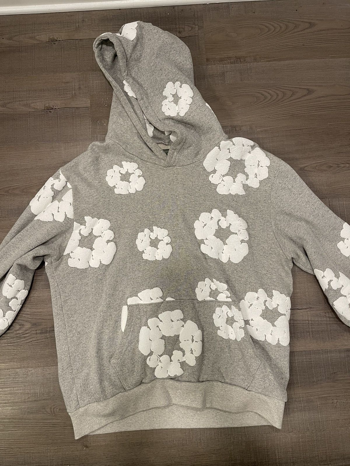 image of Denim Tears The Wreath Sweatshirt Grey, Men's (Size XL)