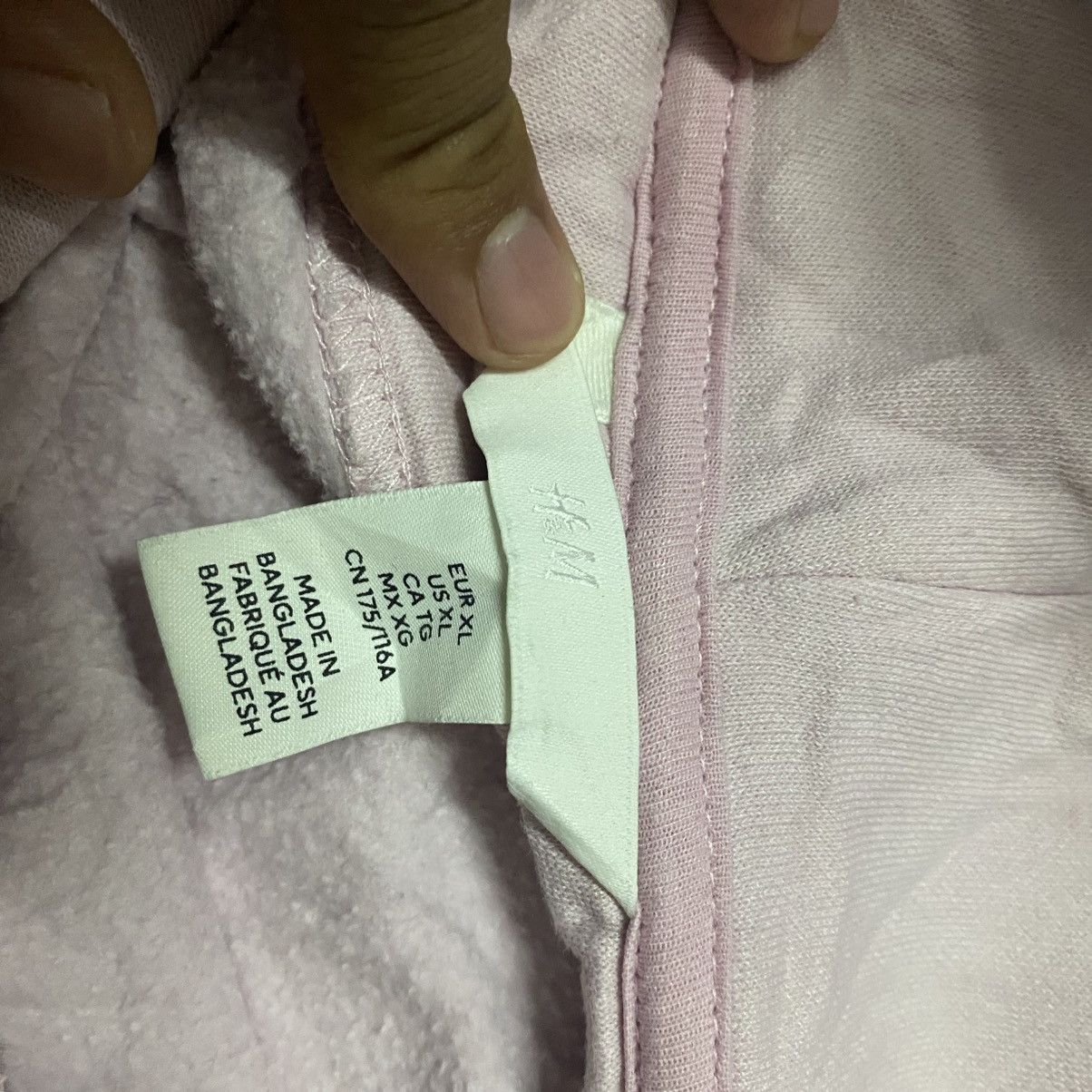 H&M H&M Plain Pink Hoodie Size L / US 10 / IT 46 - 3 Thumbnail
