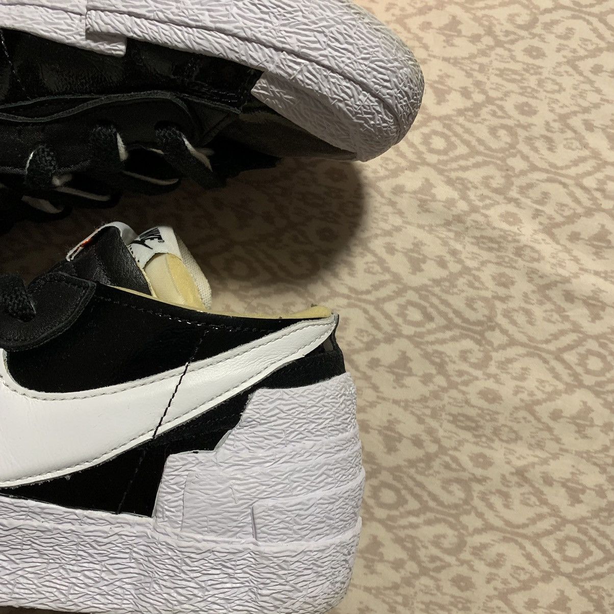 Nike × Sacai Nike X Sacai Blazer Low “Patient Leather Black” 2022 Size US 11 / EU 44 - 3 Thumbnail