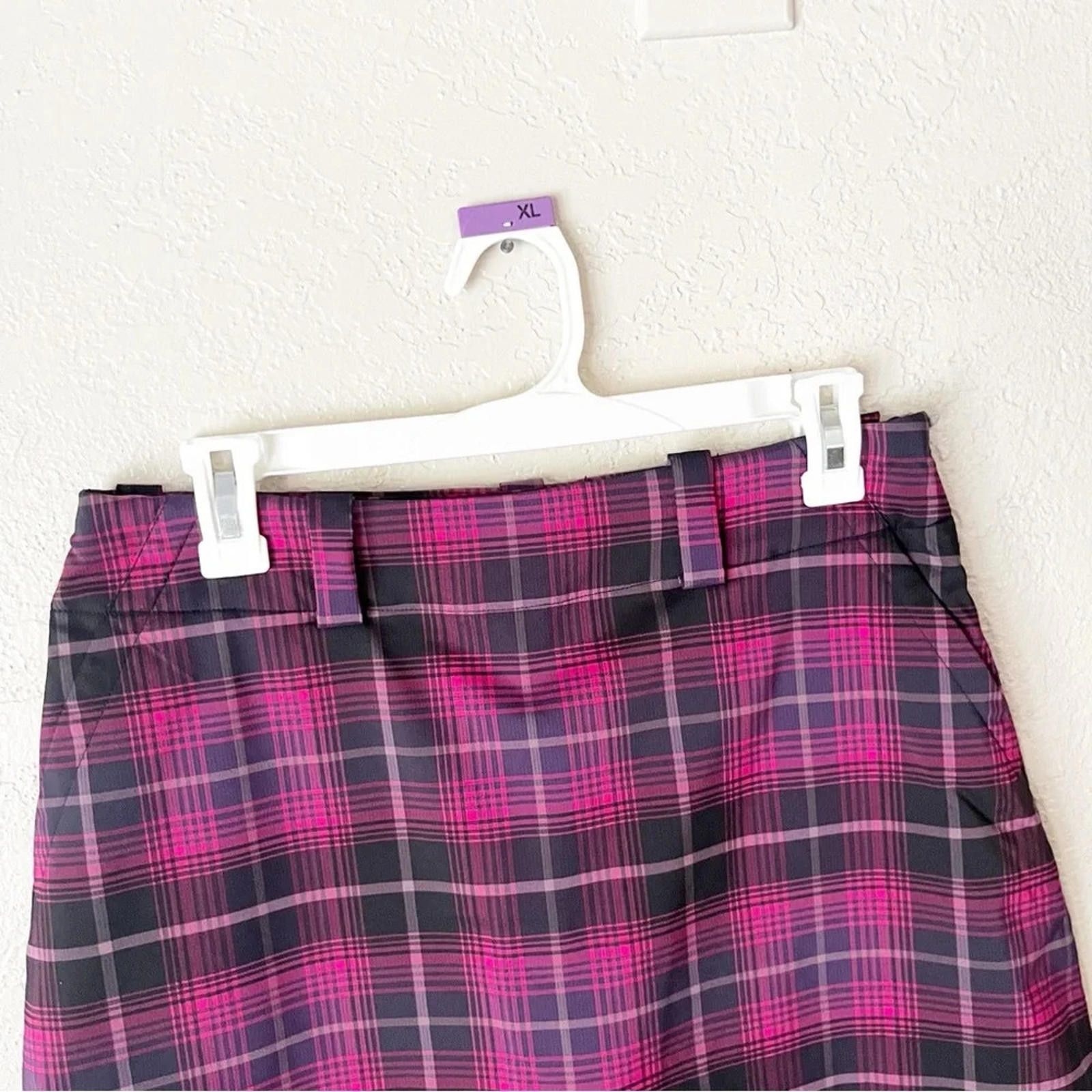 Nike Nike Pink and Black Plaid Skirt Size 28" / US 6 / IT 42 - 3 Thumbnail