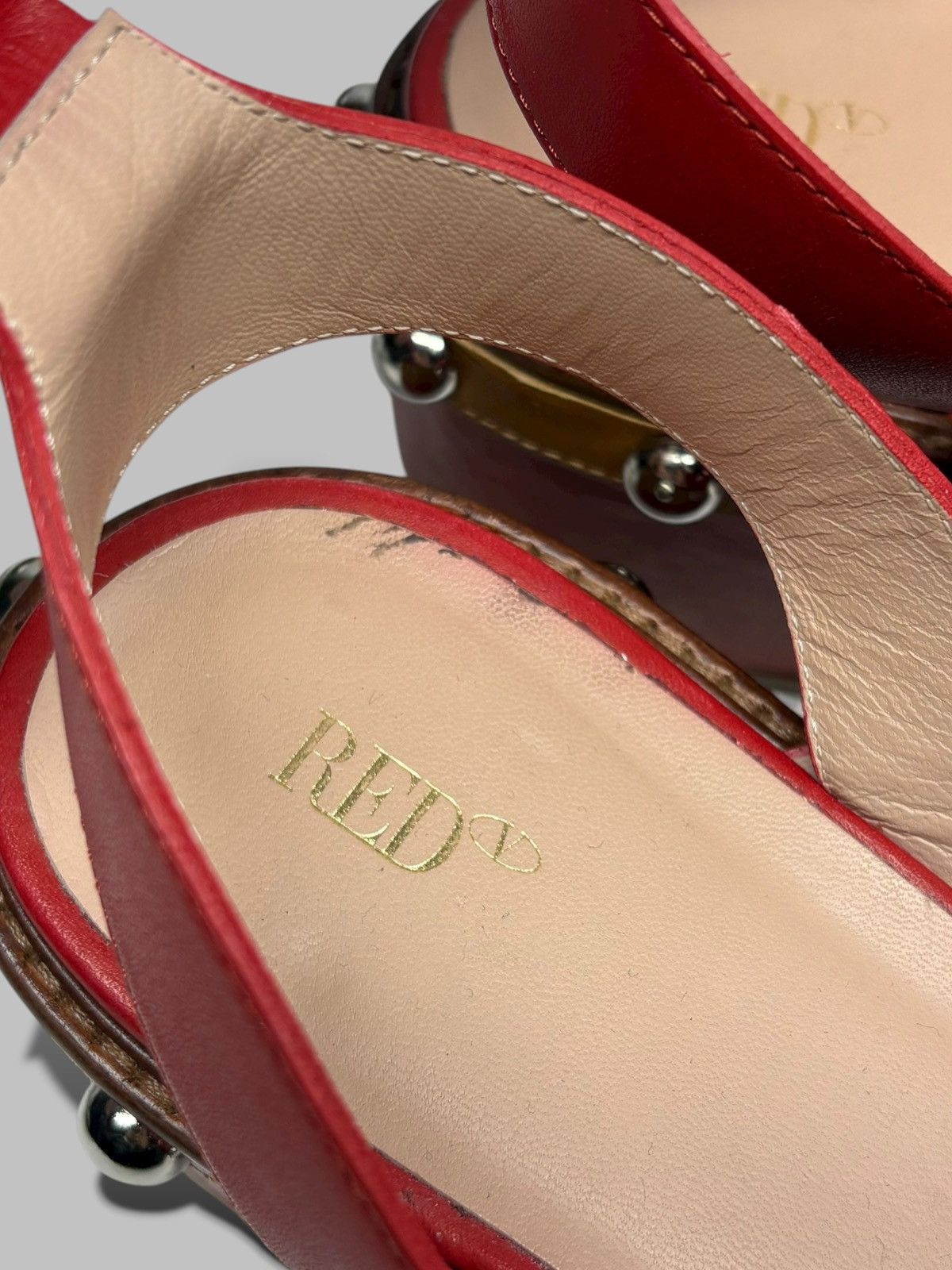 RED Valentino Red Valentino Studded Platform Sandals Hot Red 800$ RRP Size US 8 / IT 38 - 15 Thumbnail