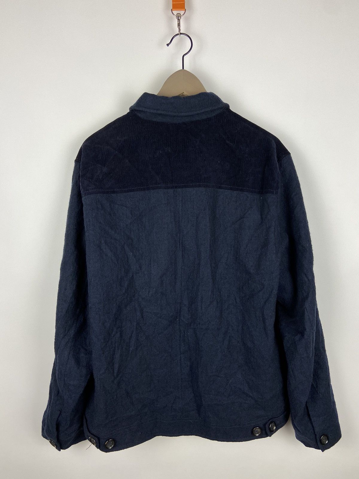 Designer × Oliver Spencer Oliver Spencer Corduroy/Wool Zip Up Jacket Blue Men Size US S / EU 44-46 / 1 - 2 Thumbnail