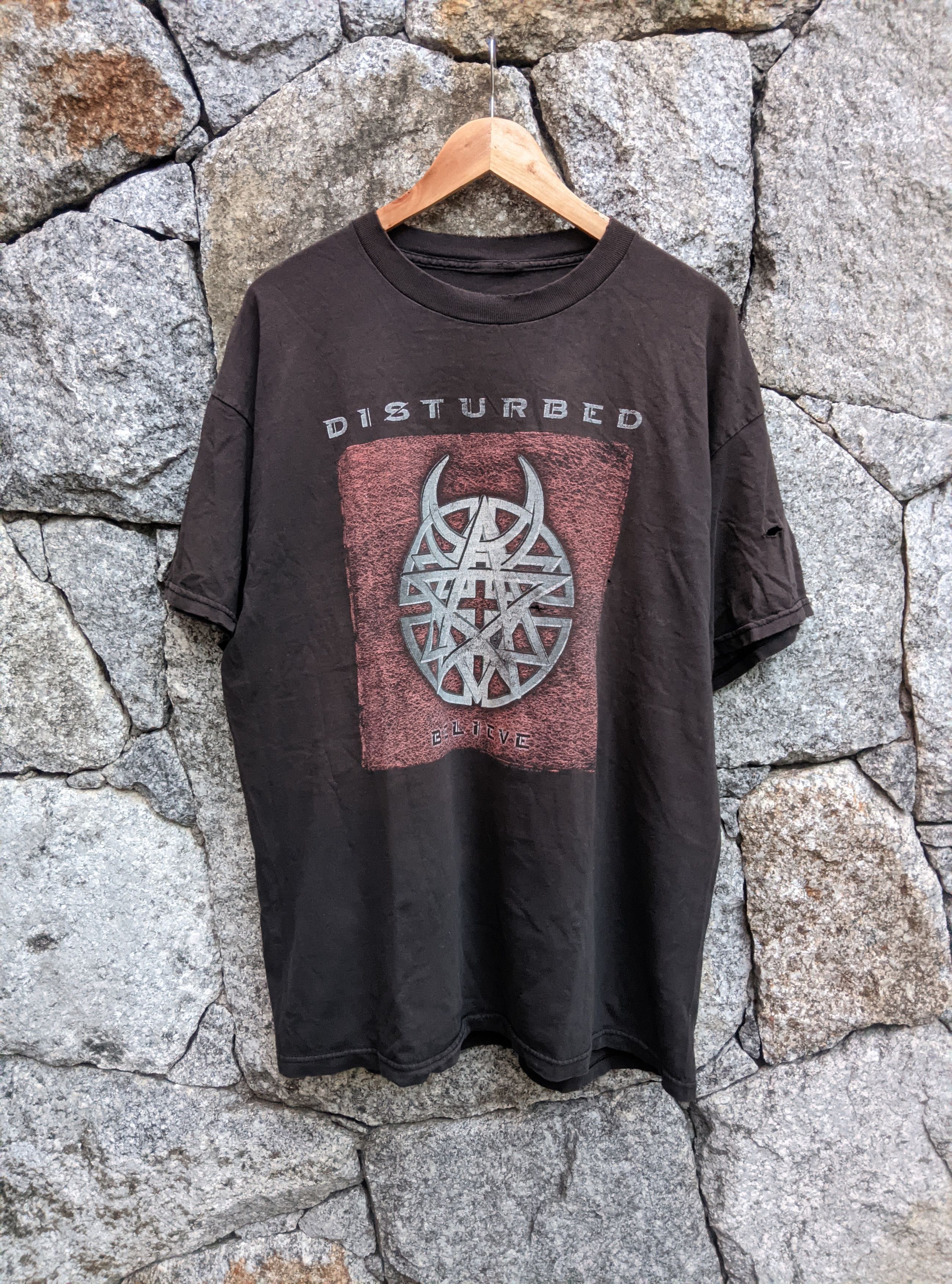 Band Tees Vintage 2002 thrashed disturbed believe sun faded erd Size US XL / EU 56 / 4 - 1 Thumbnail