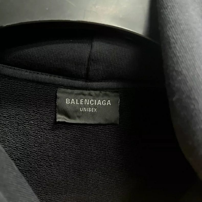 Balenciaga Balenciaga size 4 Black monogrammed printed hooded sweatshi Size US L / EU 52-54 / 3 - 3 Thumbnail