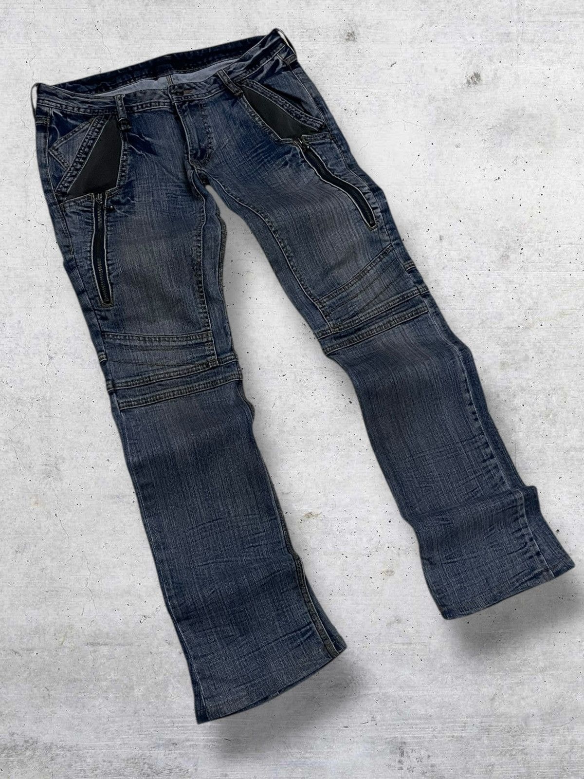 Japanese Brand VINTAGE NICOLE HIDEWAYS JAPAN DESIGNER BIKERSTYLE PUNK DENIM Size US 32 / EU 48 - 2 Thumbnail