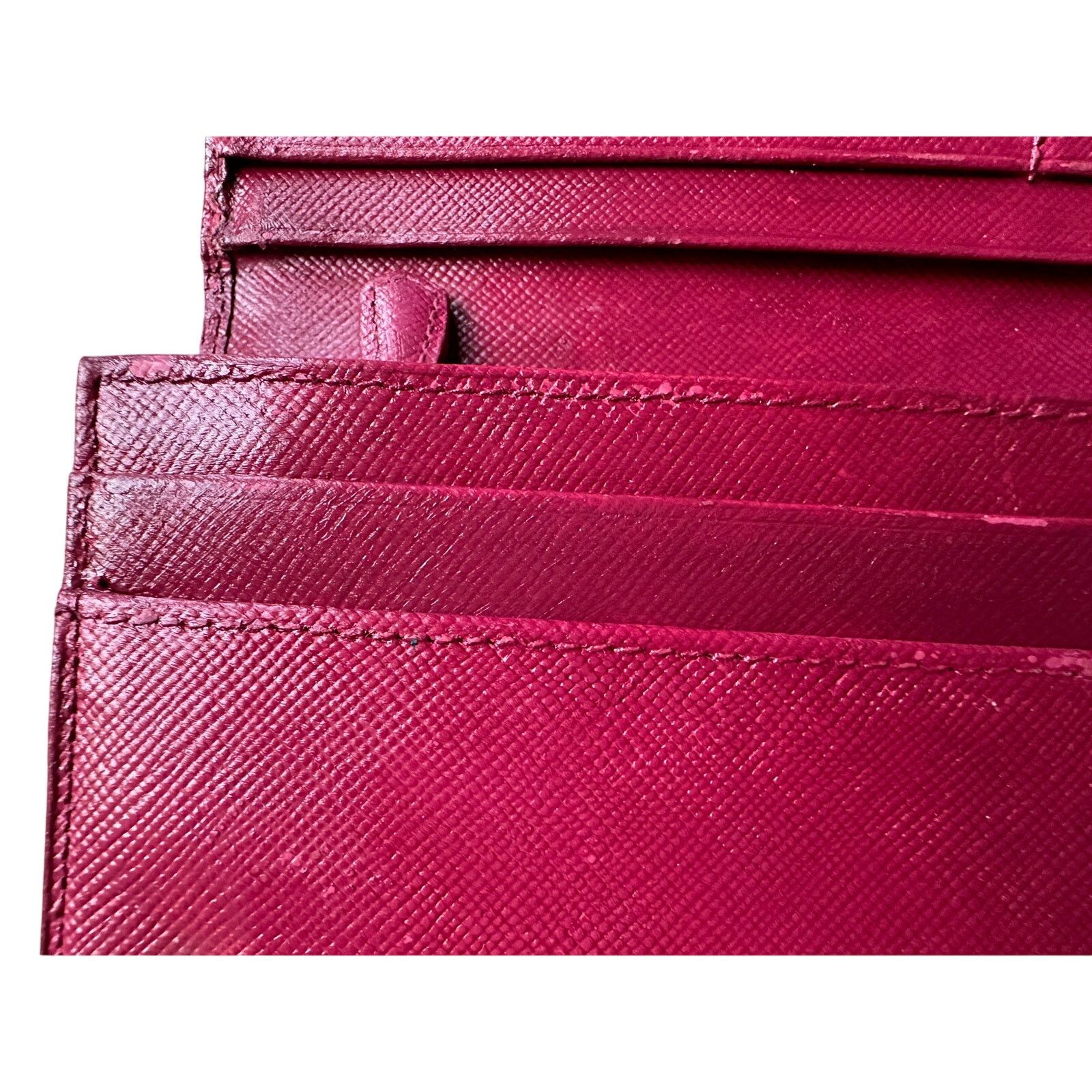Prada PRADA Milano Fiocco Ribbon Saffiano Leather Long Wallet Size ONE SIZE - 9 Thumbnail
