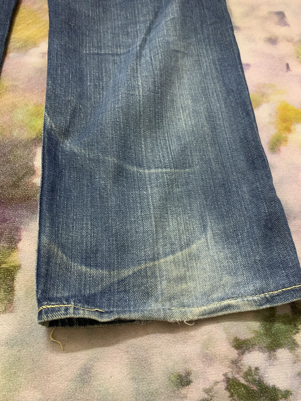 Sassafras Sassafras Union Special Leaf Washed Denim Size US 31 - 12 Thumbnail