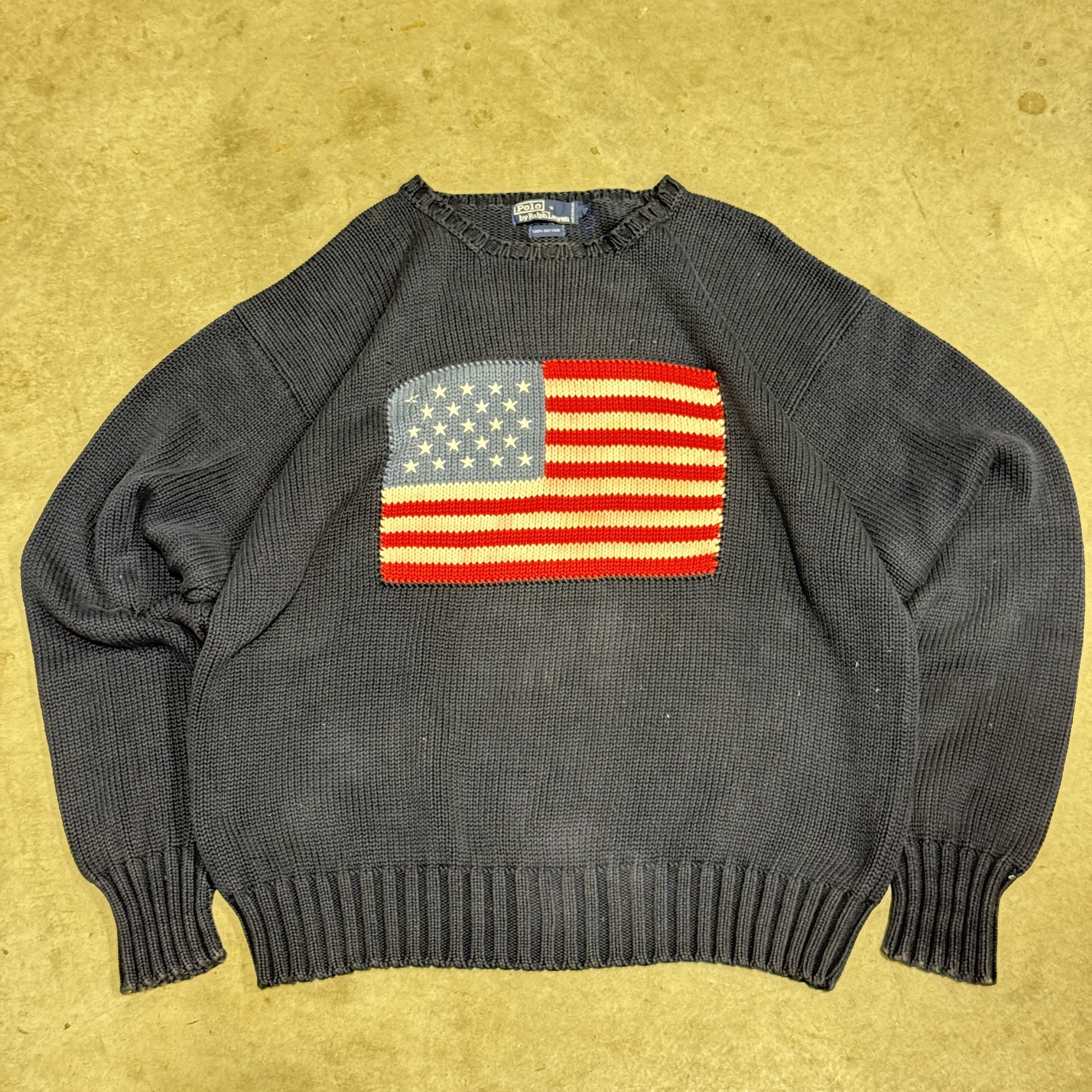 Polo Ralph Lauren Vintage Polo Ralph Lauren American Flag Knit Sweater Size XXL Size US XXL / EU 58 / 5 - 1 Thumbnail