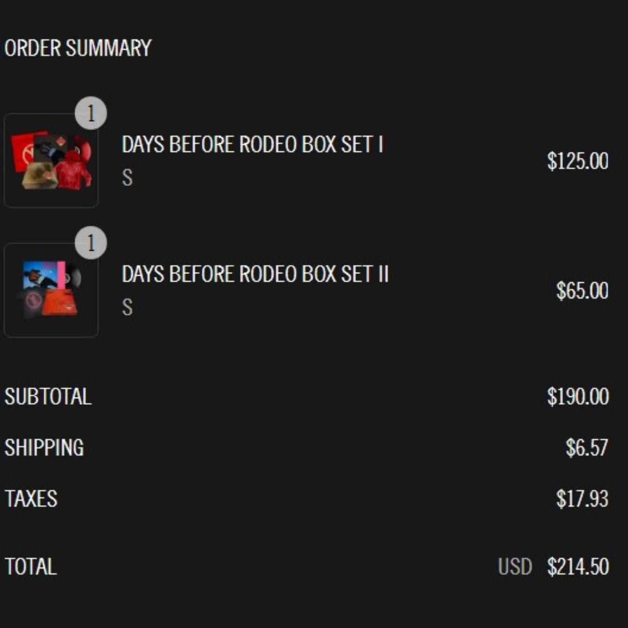 Travis Scott Travis Scott Days Before Rodeo Box set 1 Size US S / EU 44-46 / 1 - 5 Thumbnail